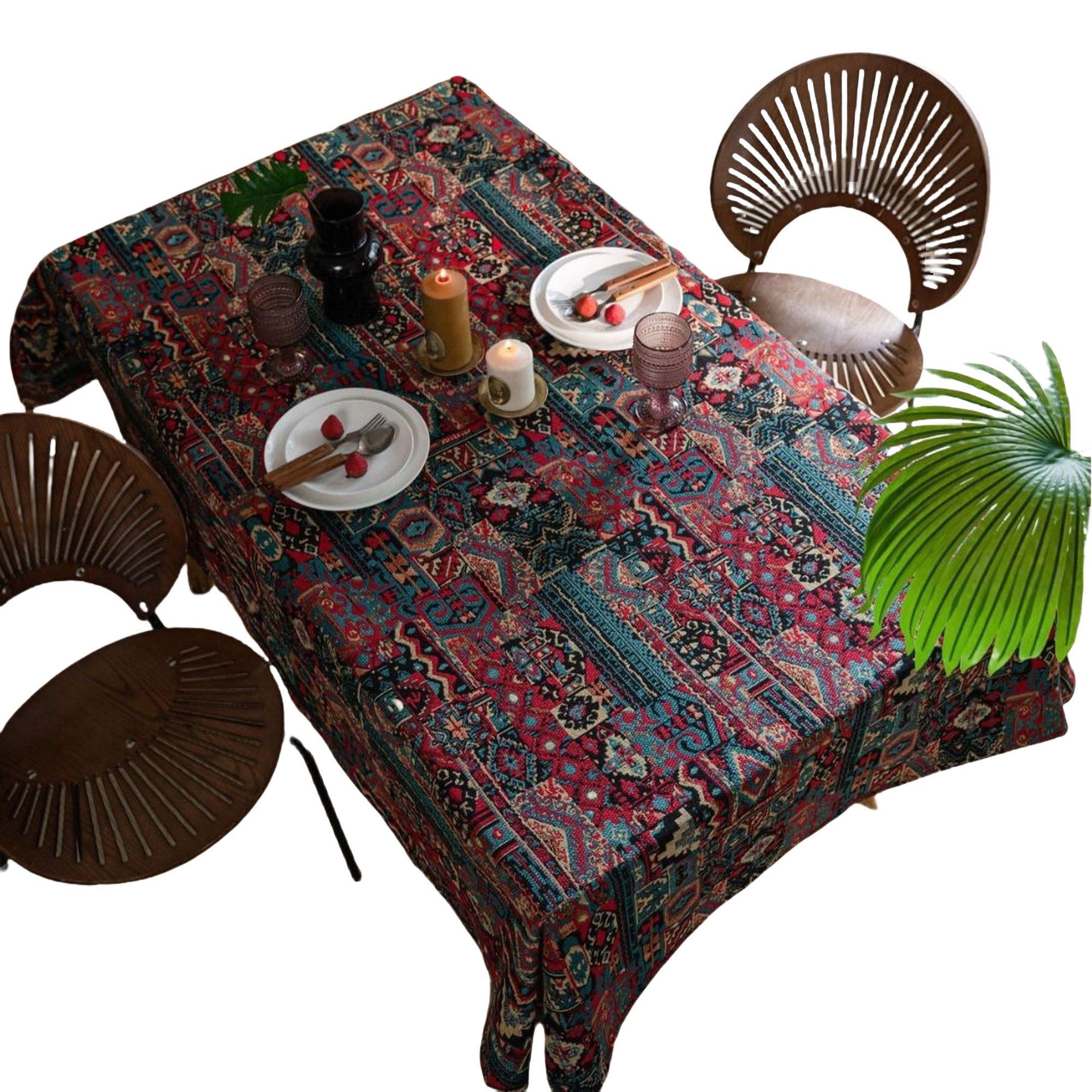RWEUOQ Tischdecke Tischdecke Tischdecke bunte Jacquard günstig online kaufen