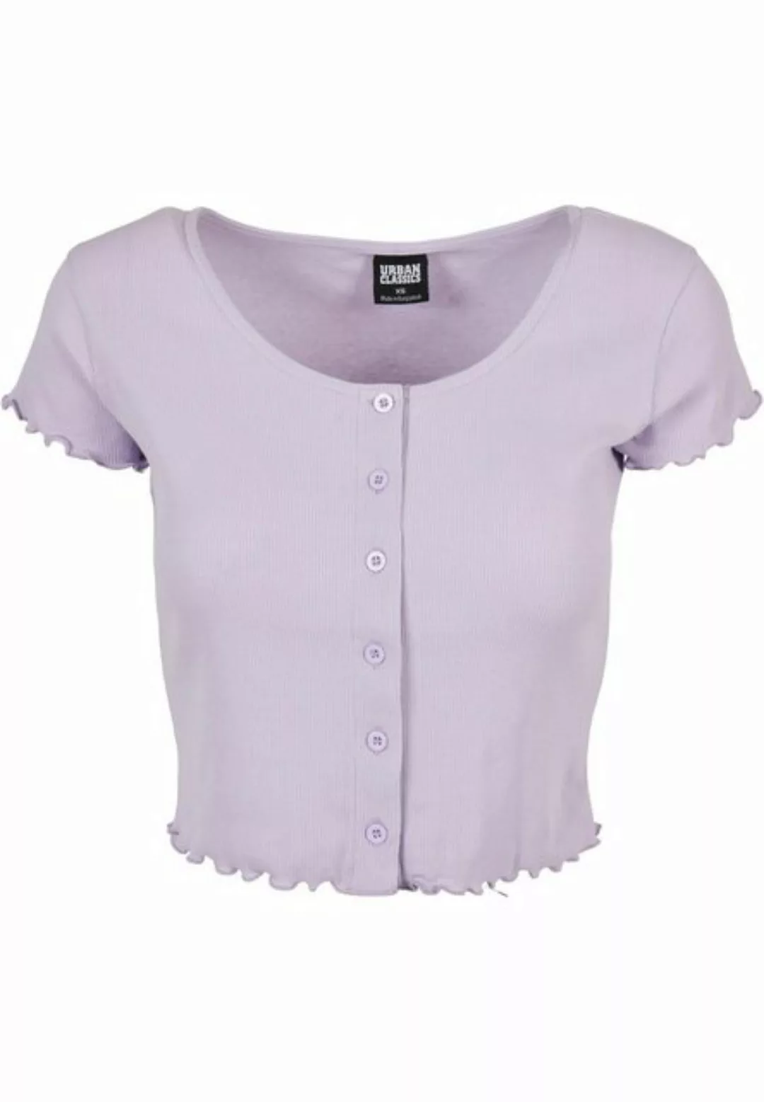 URBAN CLASSICS Kurzarmshirt Urban Classics Damen Ladies Cropped Button Up R günstig online kaufen