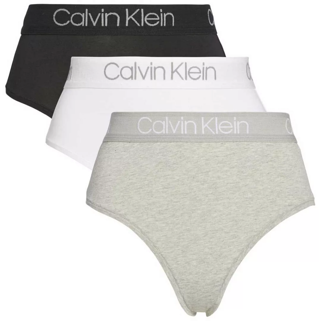 Calvin Klein Underwear Tanga Mit Hoher Taille 3 Einheiten L Black / White / günstig online kaufen