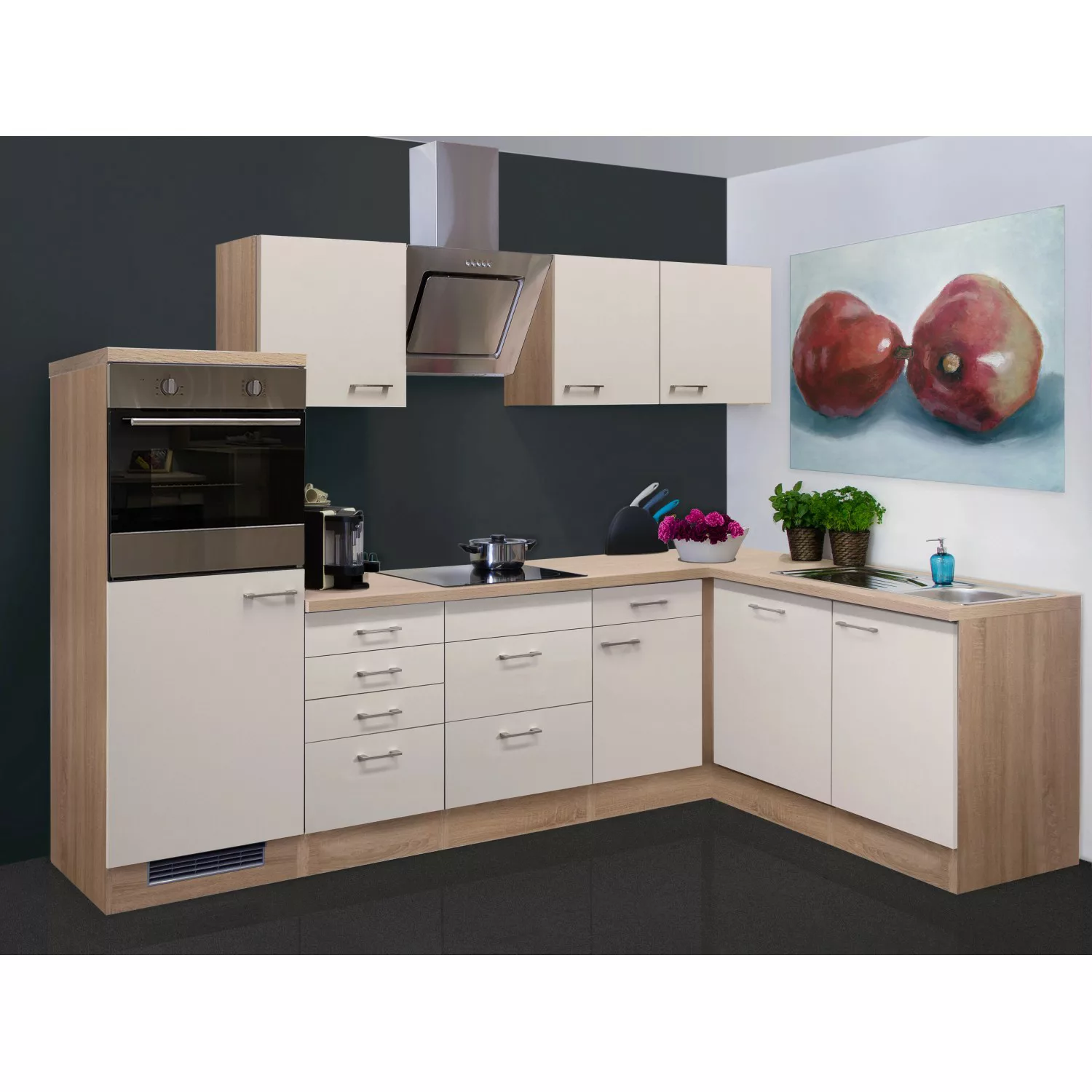 Flex-Well Exclusiv Winkelküche/L-Küche Orlando 280x170 cm Kaschmir Glanz-So günstig online kaufen