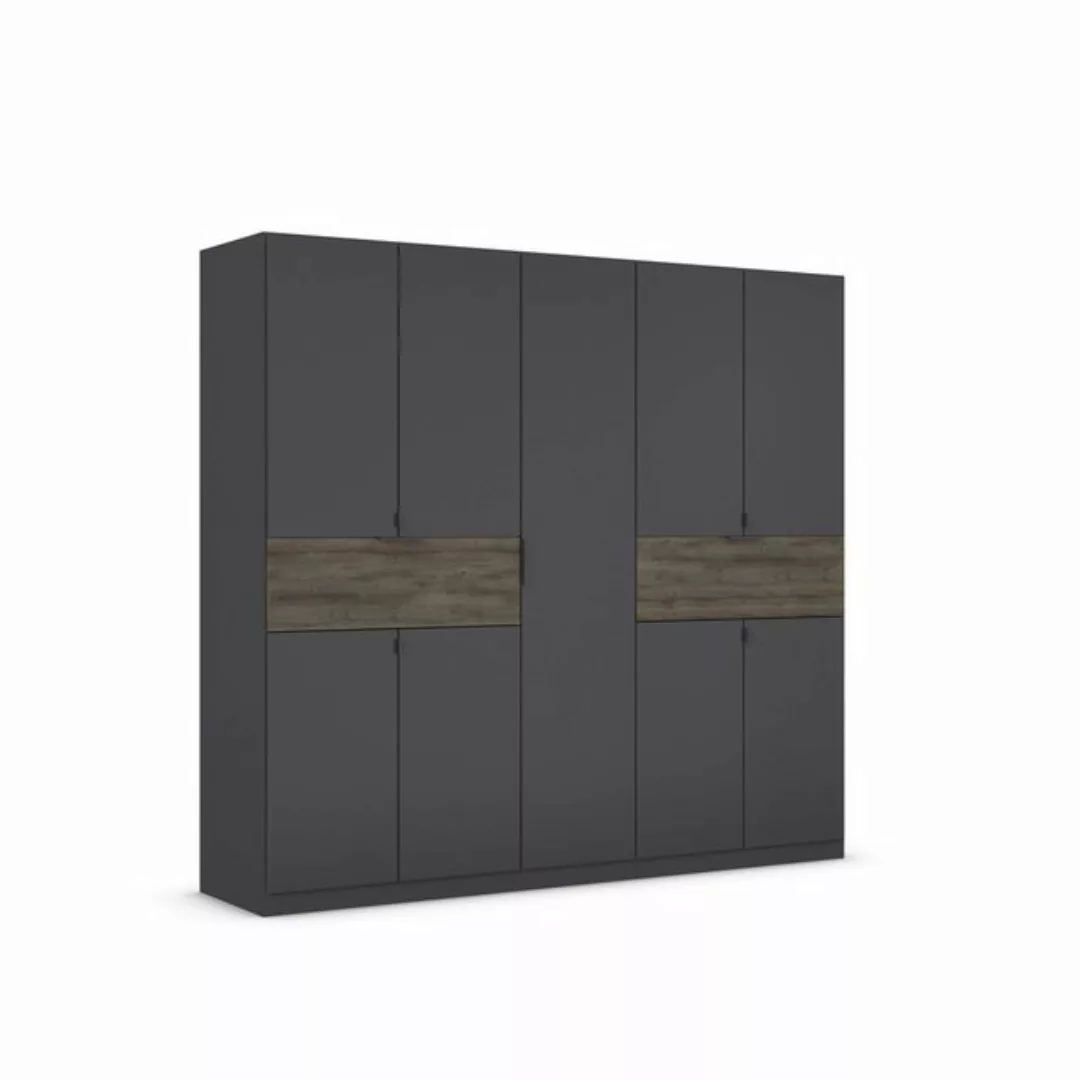 freiraum Drehtürenschrank Ticao 2 Schübe, grau metallic / Eiche dunkel Deko günstig online kaufen