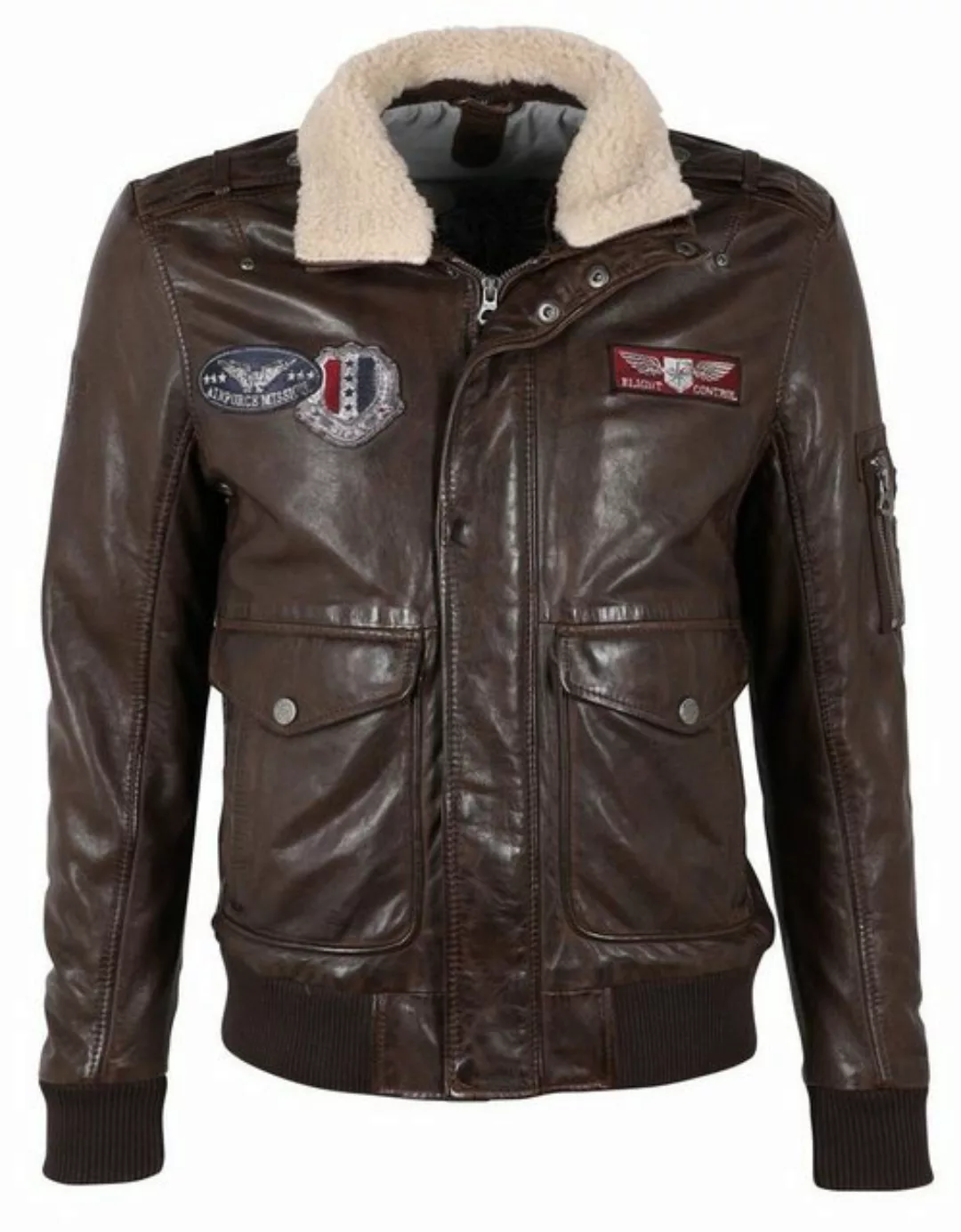 Gipsy Lederjacke GMCruise Herrenjacke aus Lammnappa Leder im Piloten-Look günstig online kaufen