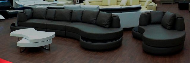 JVmoebel Sofa Schwarze Wohnlandschaft xxl Couch Polster Ecksofa Neu, Made i günstig online kaufen