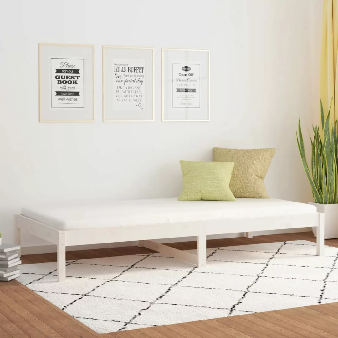 Vidaxl Tagesbett Weiß 90x190 Cm 3ft Single Massivholz Kiefer günstig online kaufen