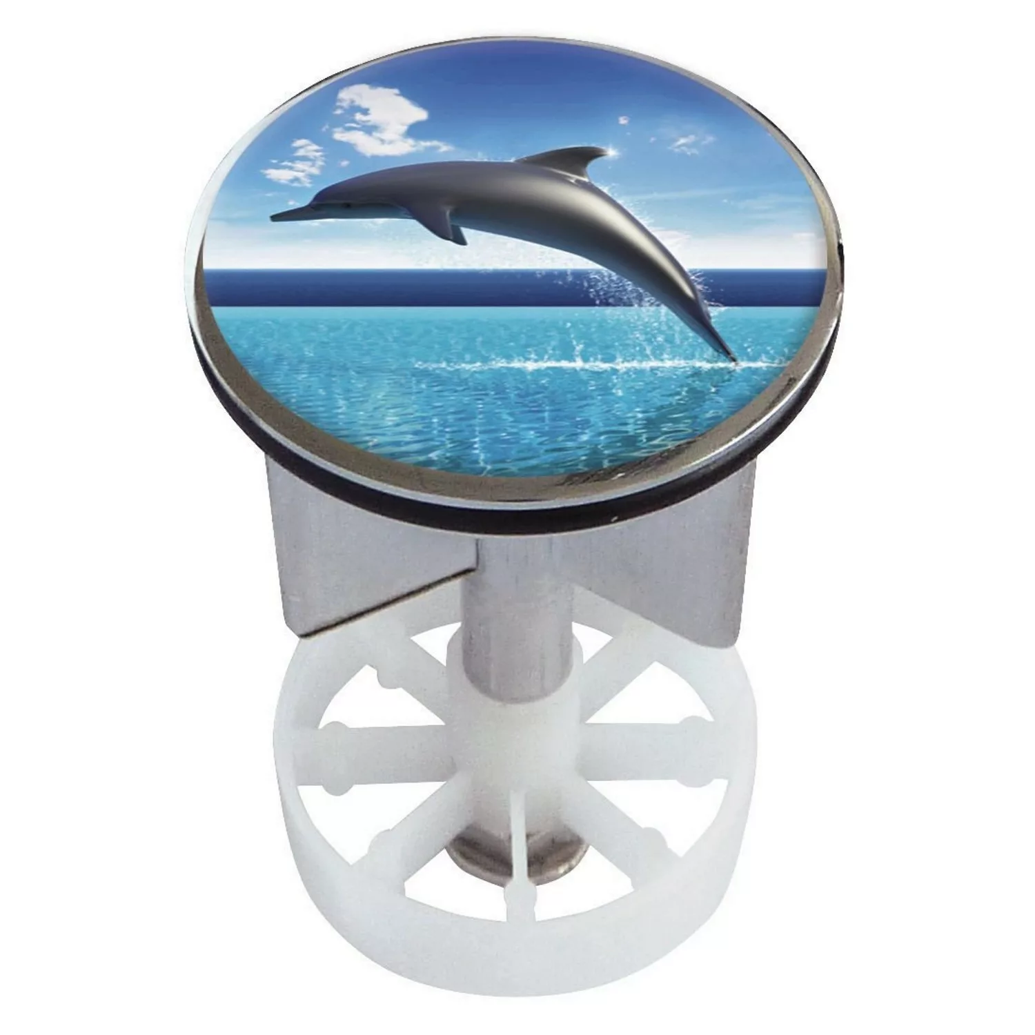 Calmwaters Waschbeckenstöpsel Motiv Delfin 38-40 mm 31PM2643 günstig online kaufen