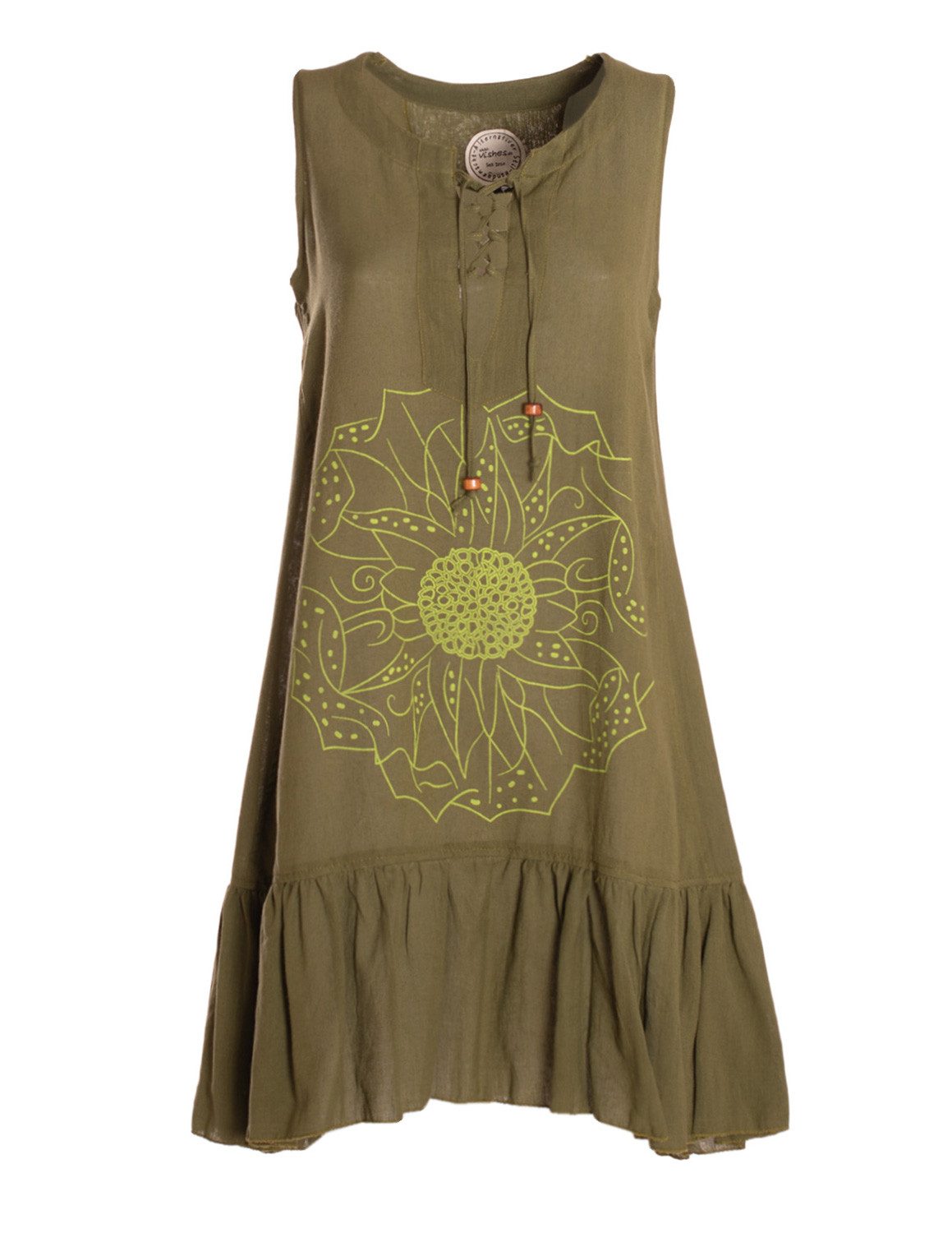 Vishes Tunikakleid Damen Hängerkleid Baumwolle Blumen günstig online kaufen