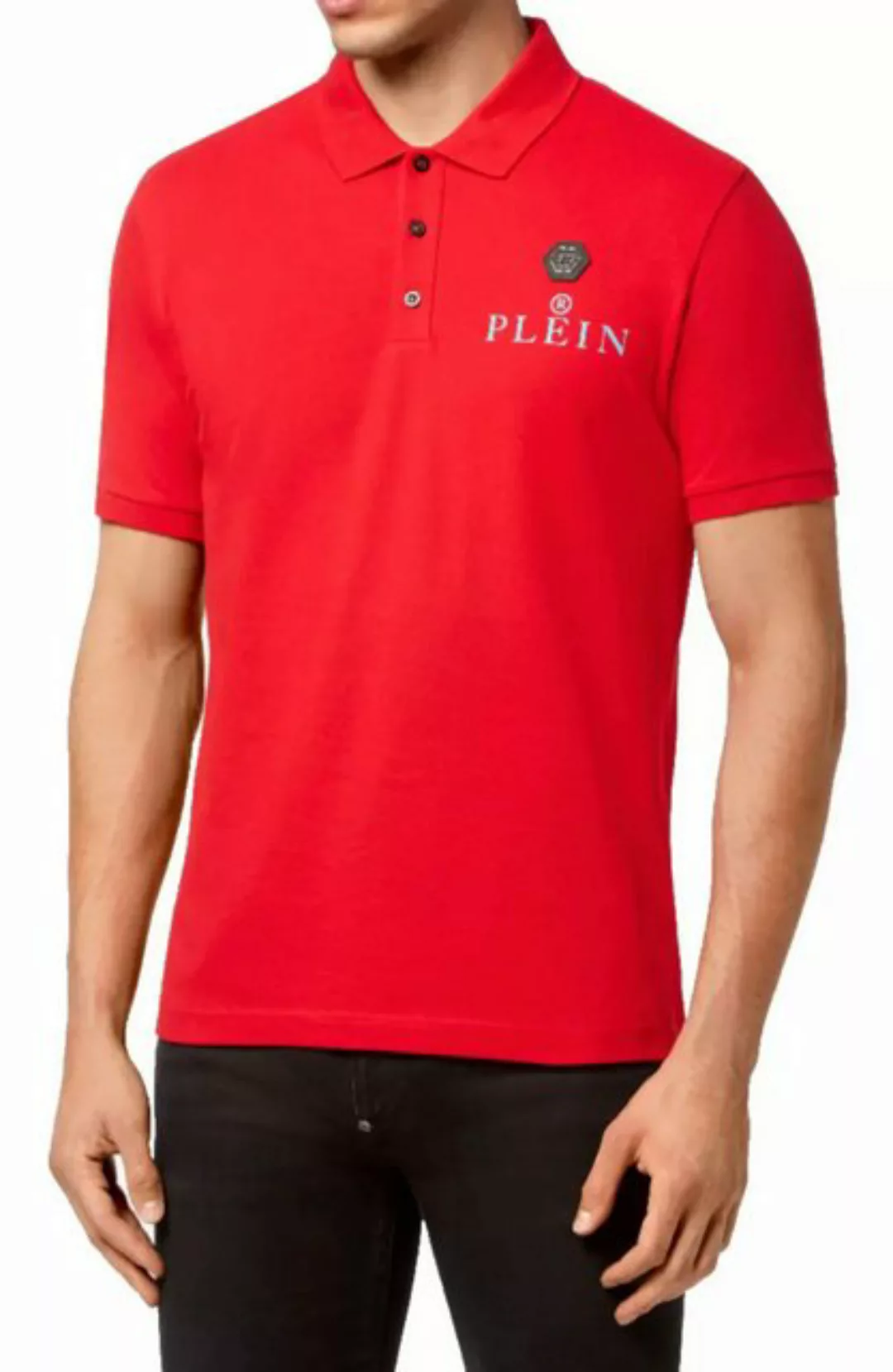 PHILIPP PLEIN Poloshirt mit Der Totenkopf-Print und das ikonische Hexagon-L günstig online kaufen