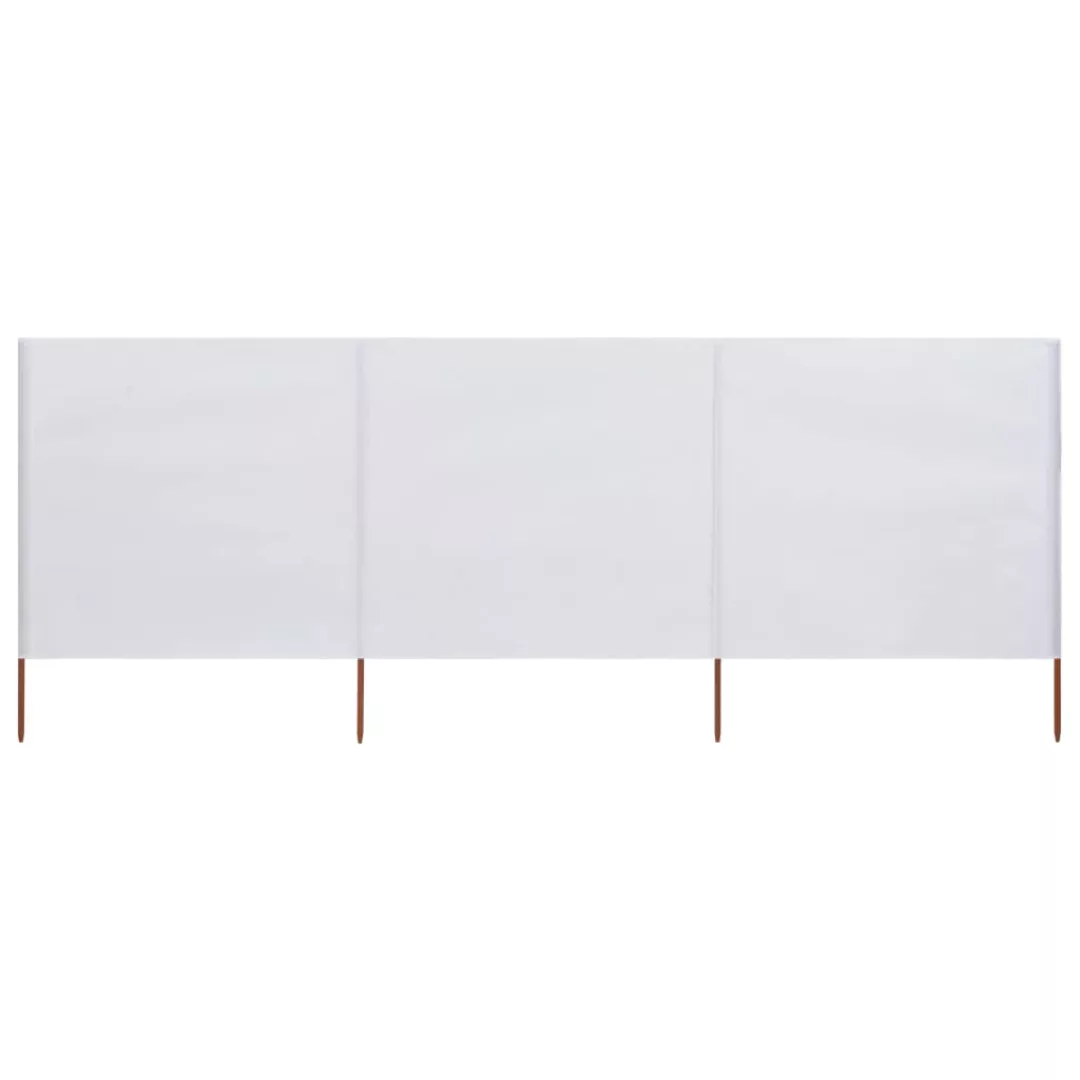 3-teiliges Windschutzgewebe 400 X 80 Cm Sandweiß günstig online kaufen