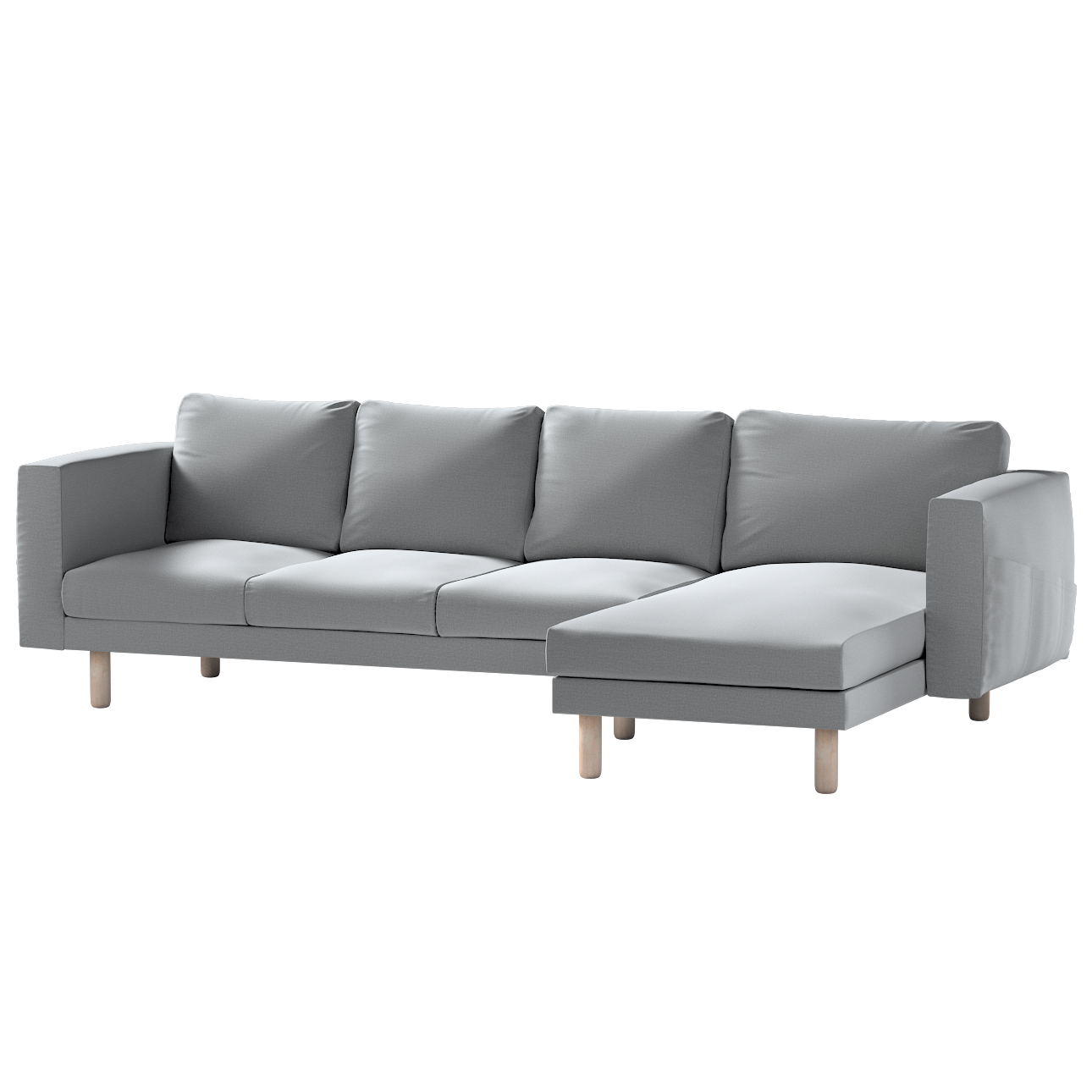 Bezug für Norsborg 4-Sitzer Sofa mit Recamiere, dunklegrau, Norsborg Bezug günstig online kaufen
