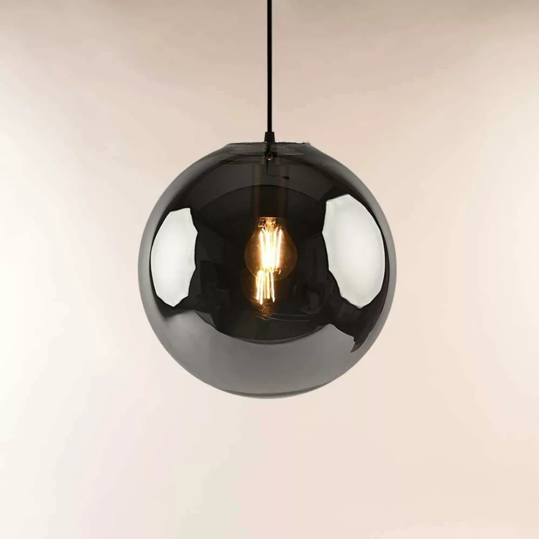 s.luce Pendelleuchte Hängeleuchte Orb Glaskugel Gold/Rauch günstig online kaufen