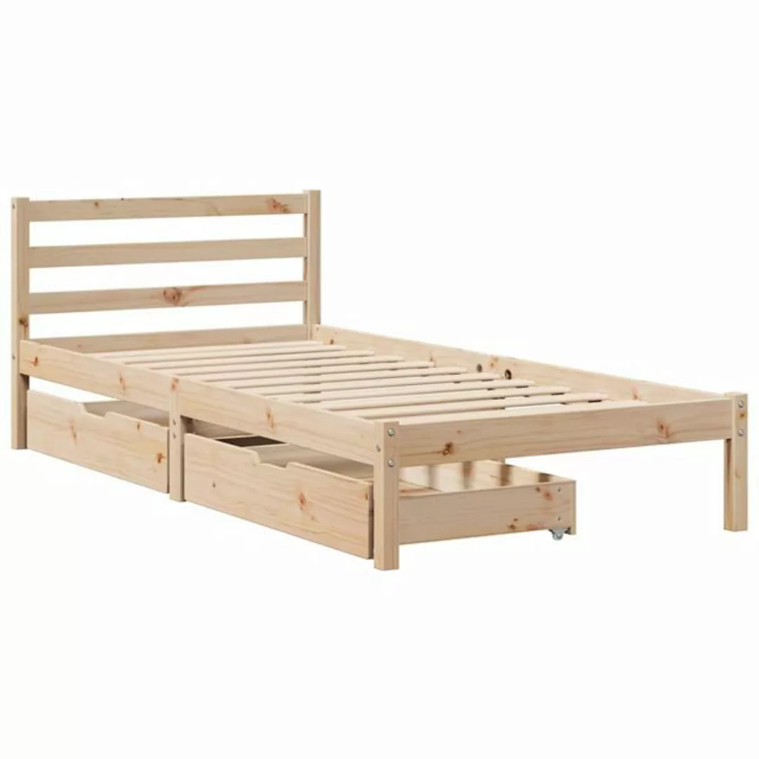 vidaXL Bettgestell Massivholzbett ohne Matratze 90x200 Kiefernholz Bett Bet günstig online kaufen