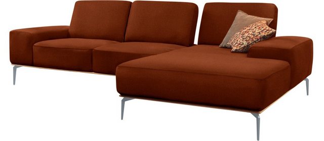 W.SCHILLIG Ecksofa "run", mit elegantem Holzsockel, Füße in Silber matt, Br günstig online kaufen