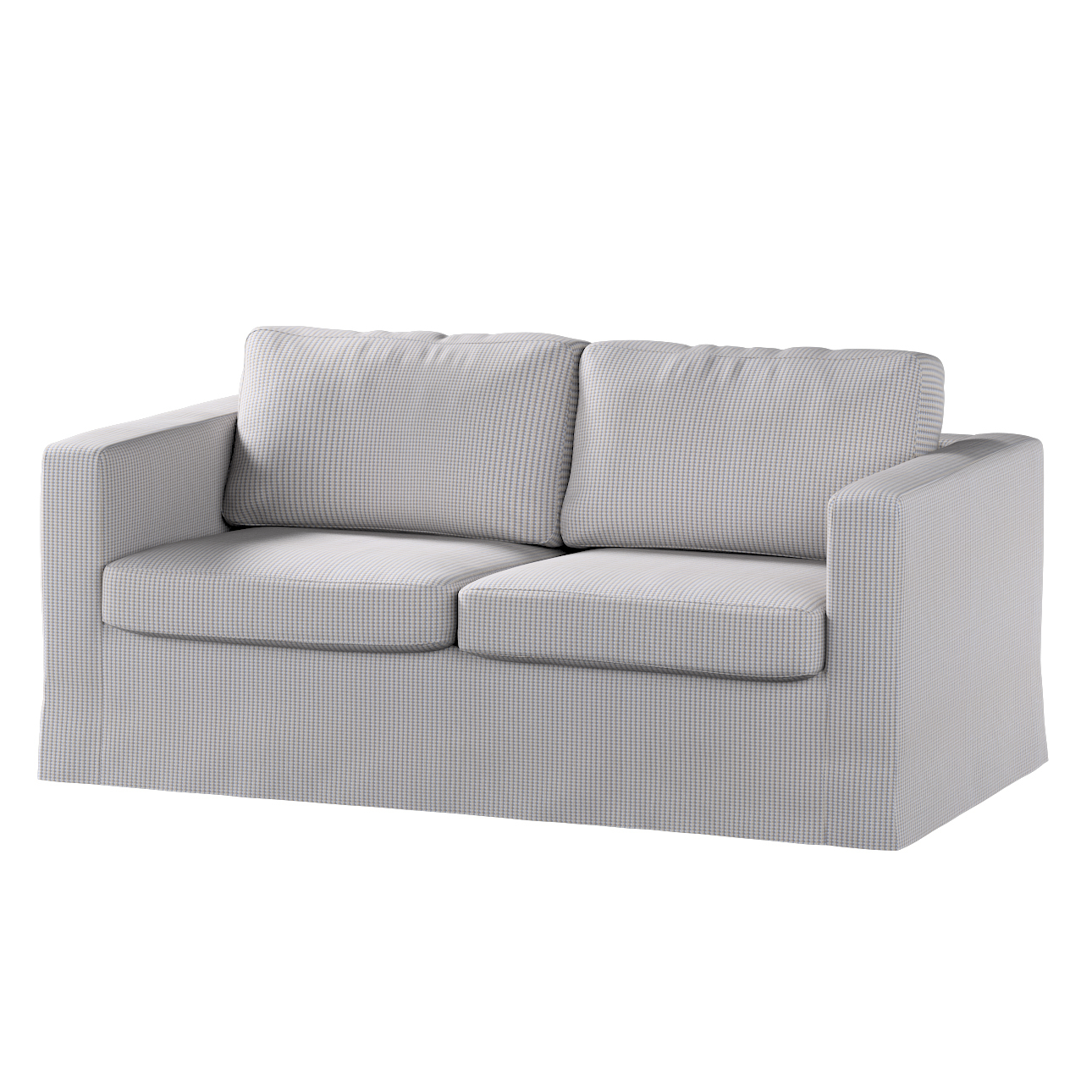 Bezug für Karlstad 2-Sitzer Sofa nicht ausklappbar, lang, beige-blau, Sofah günstig online kaufen