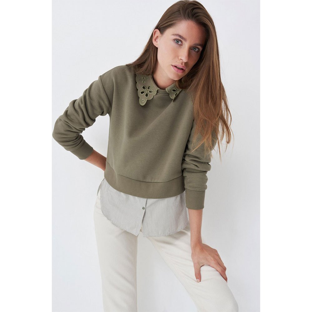 Salsa Jeans 126119-522 / Twofer Broderie Anglaise Pullover M Green günstig online kaufen