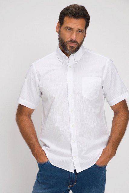 JP1880 Kurzarmhemd Seersucker-Hemd Halbarm Buttondown-Kragen günstig online kaufen