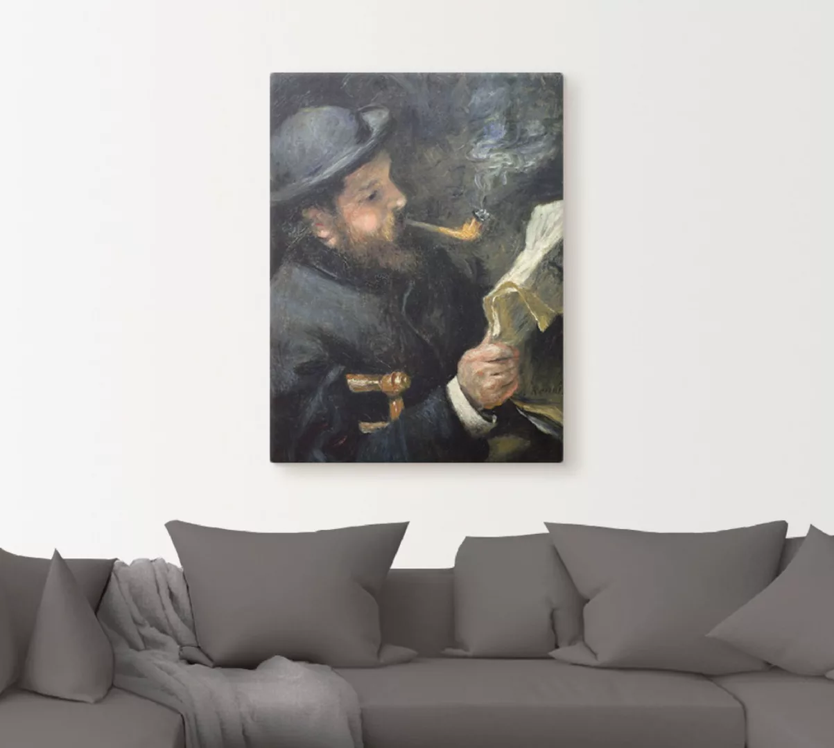 Artland Wandbild »Bildnis Claude Monet mit Pfeife«, Mann, (1 St.), als Lein günstig online kaufen
