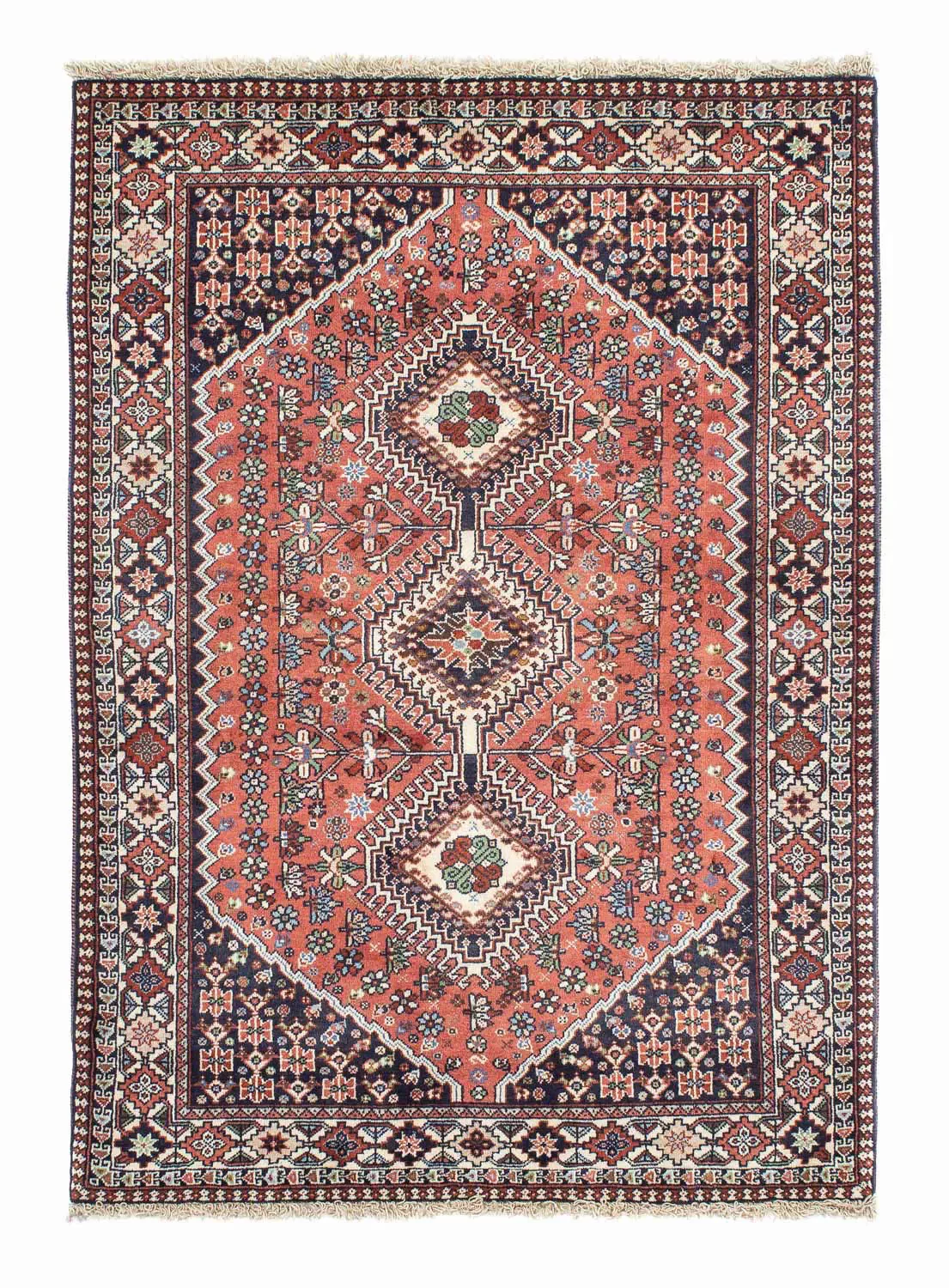 morgenland Wollteppich »Yalameh Medaillon Blu scuro 150 x 101 cm«, rechteck günstig online kaufen