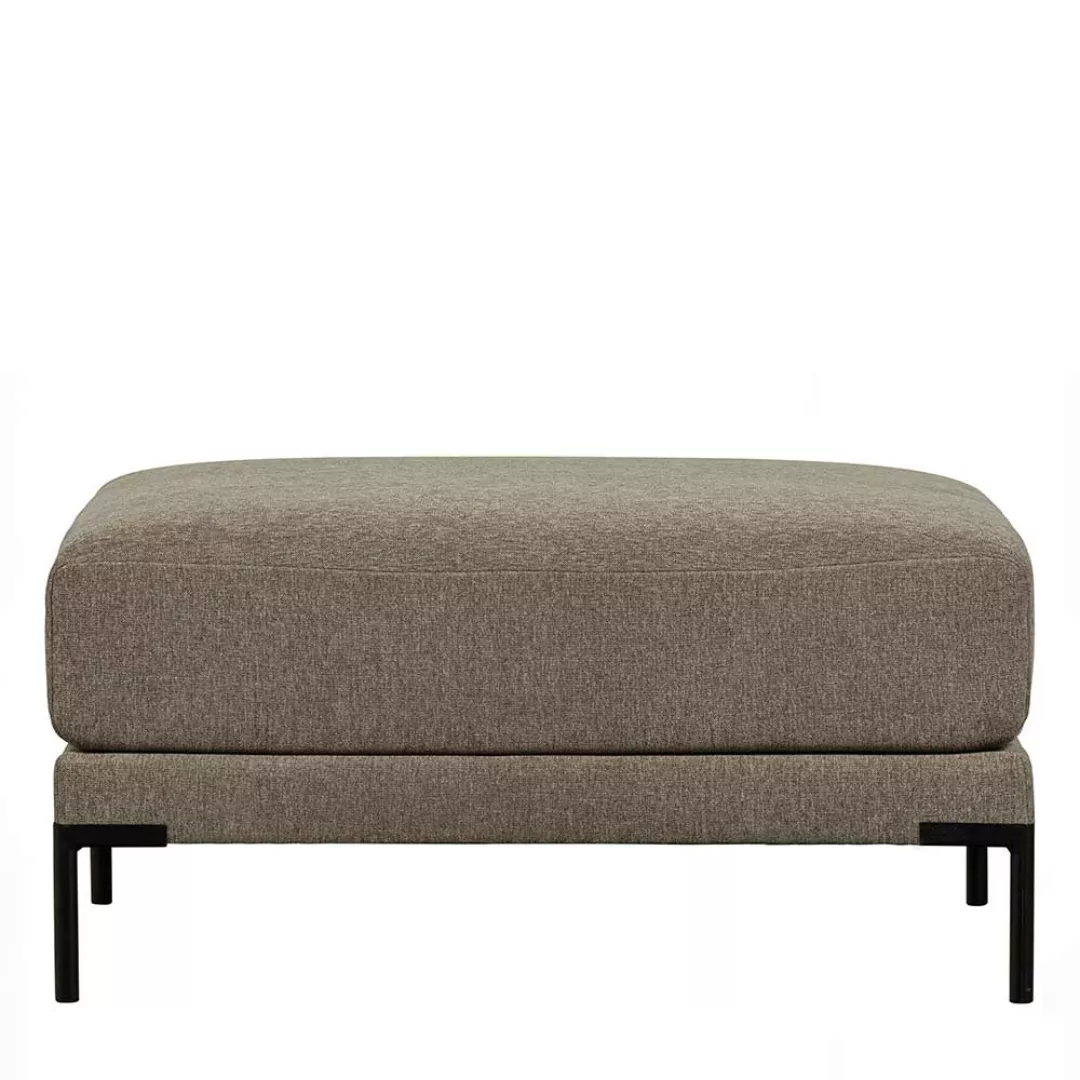 Couchhocker Taupe aus Webstoff und Metall 44 cm Sitzhöhe günstig online kaufen