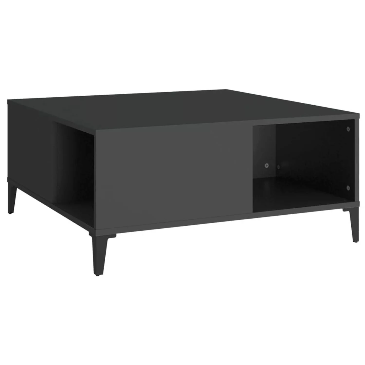 Vidaxl Couchtisch Schwarz 80x80x36,5 Cm Holzwerkstoff günstig online kaufen