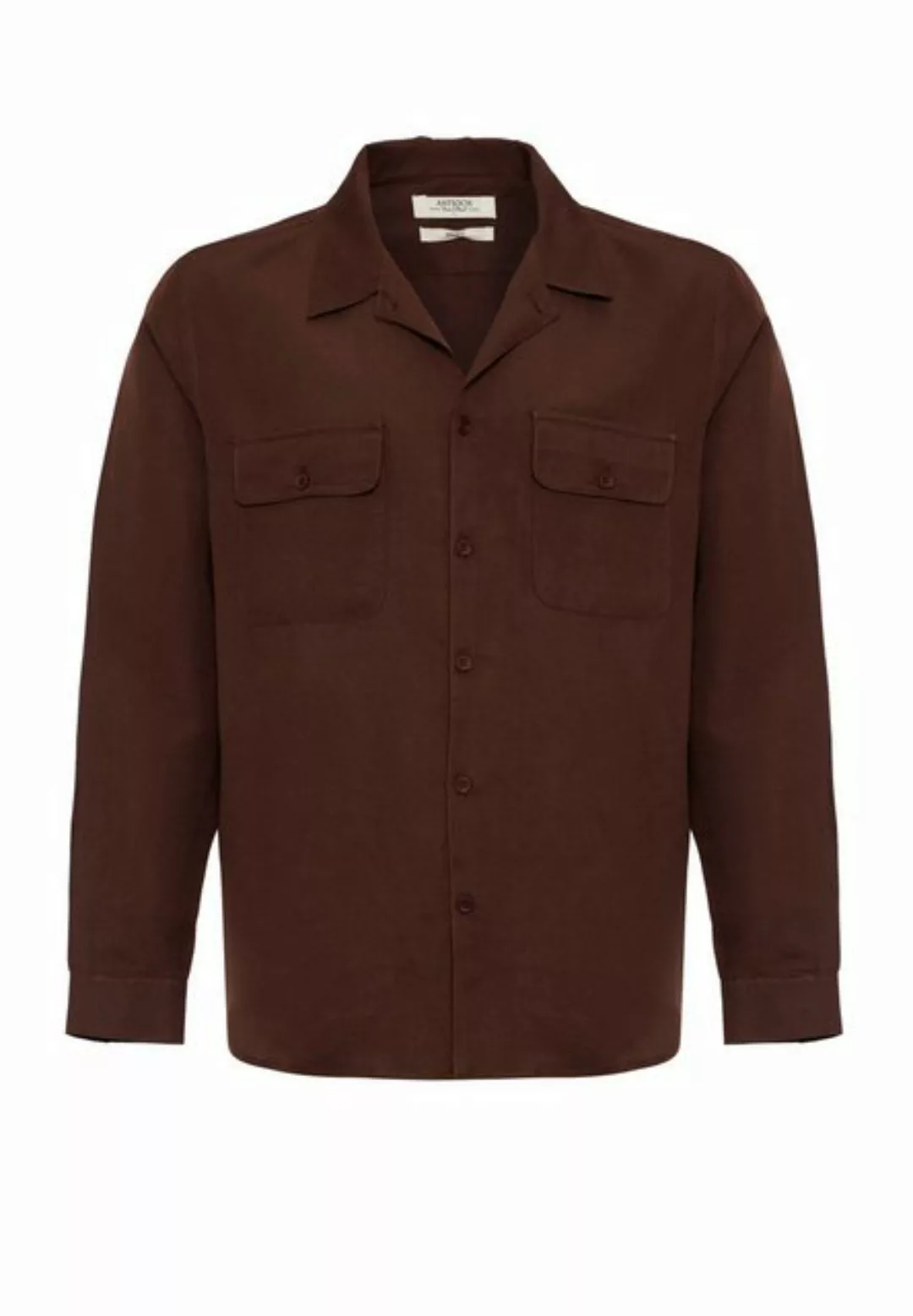 Antioch Blusenshirt Panama - Long sleeve - Double Flap Pocket - Lapel colla günstig online kaufen