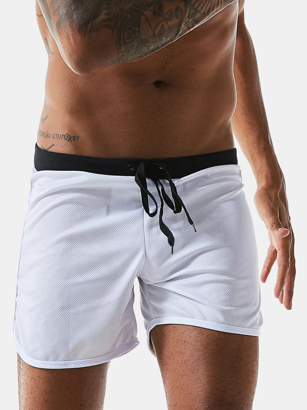 Herren Mesh Swim Trunks Arrow Pants Einfarbige atmungsaktive Sport Home Cas günstig online kaufen