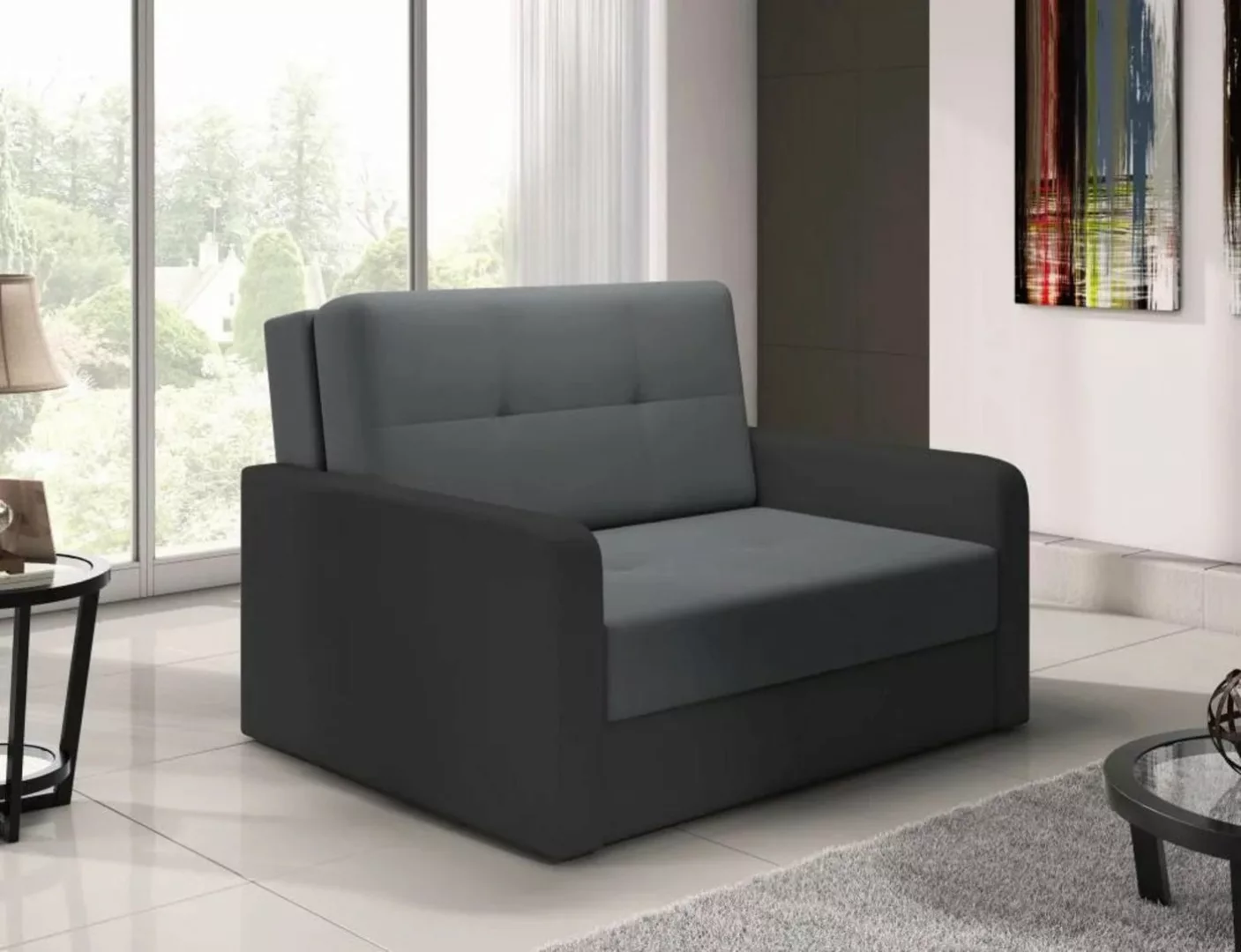 MOEBLO Schlafsofa ERIK II, Kleines Sofa Sessel in Bett Convertible Wohnzimm günstig online kaufen