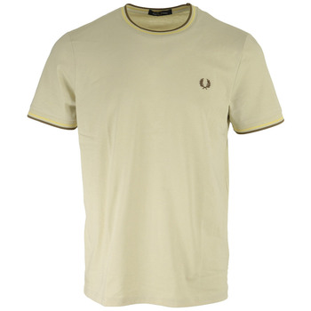 Fred Perry M1588 Twin Tipped T Shirt Off-White  - Größe S günstig online kaufen