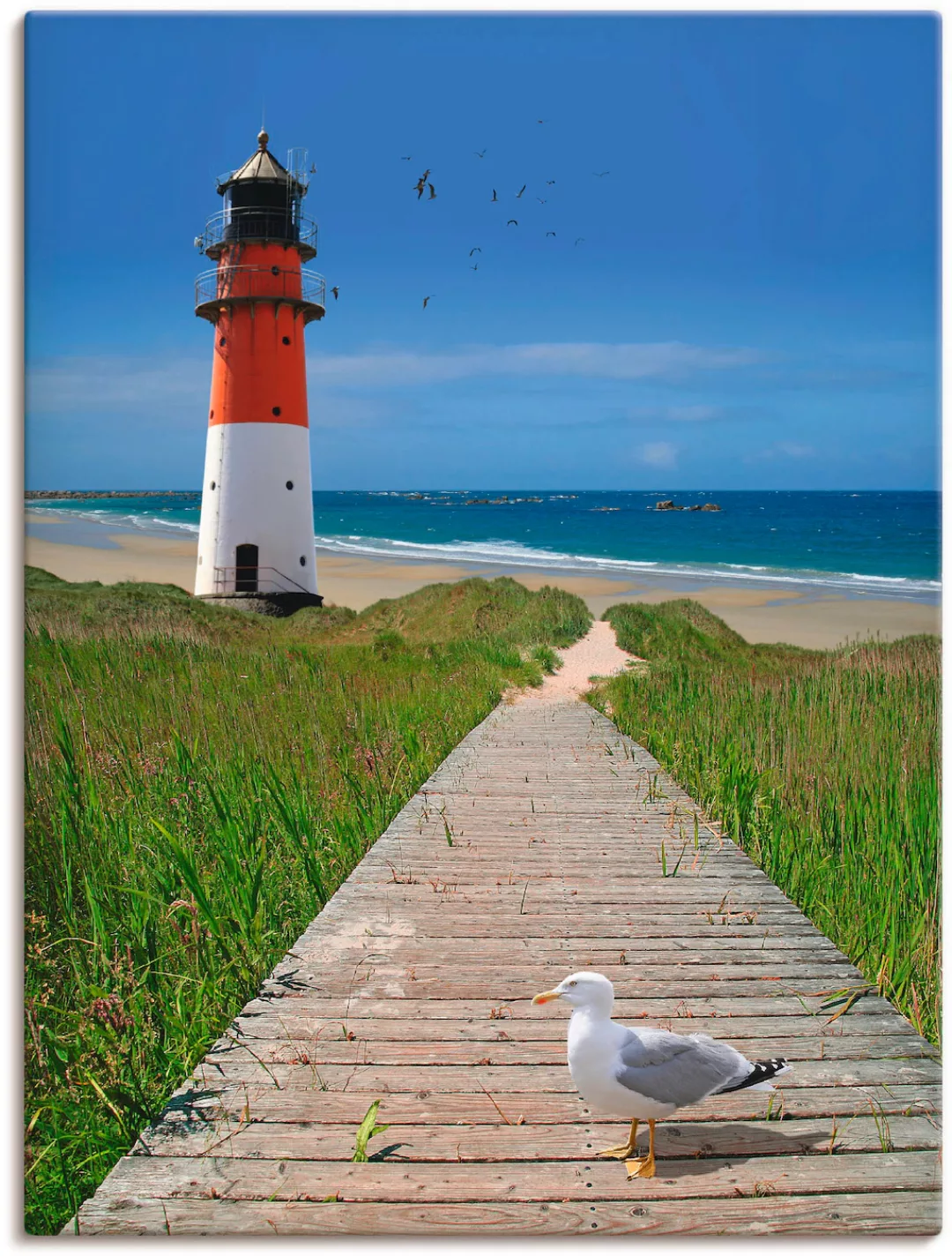 Artland Wandbild "Der Weg zum Meer", Gebäude, (1 St.), als Leinwandbild, Po günstig online kaufen