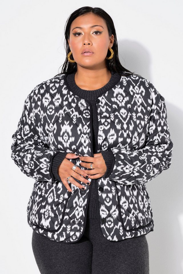 Studio Untold Kurzjacke Steppjacke Boxy Shape Alloverprint günstig online kaufen