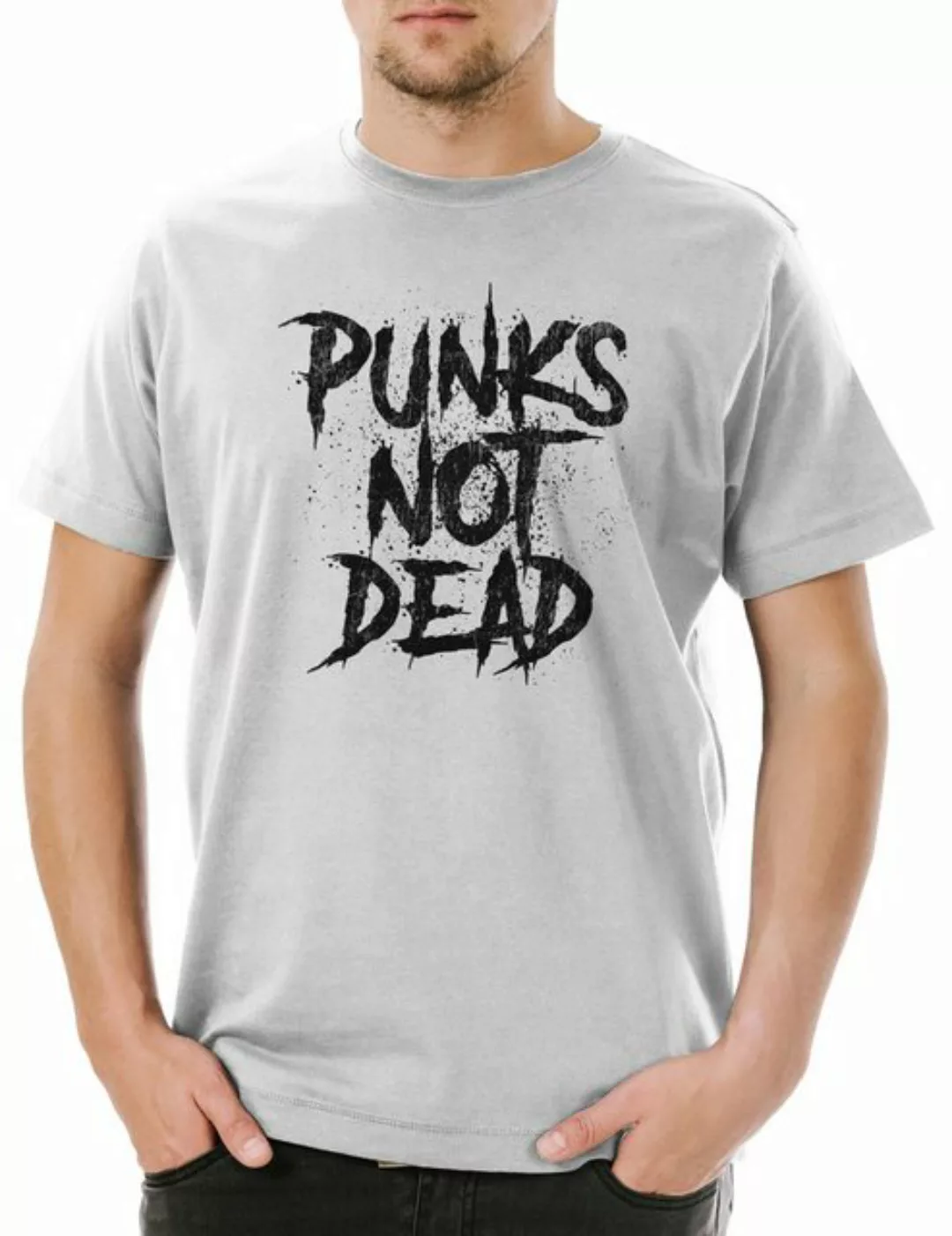 Urban Backwoods Print-Shirt Punks Not Dead I Herren T-Shirt Music DJ MC Pun günstig online kaufen