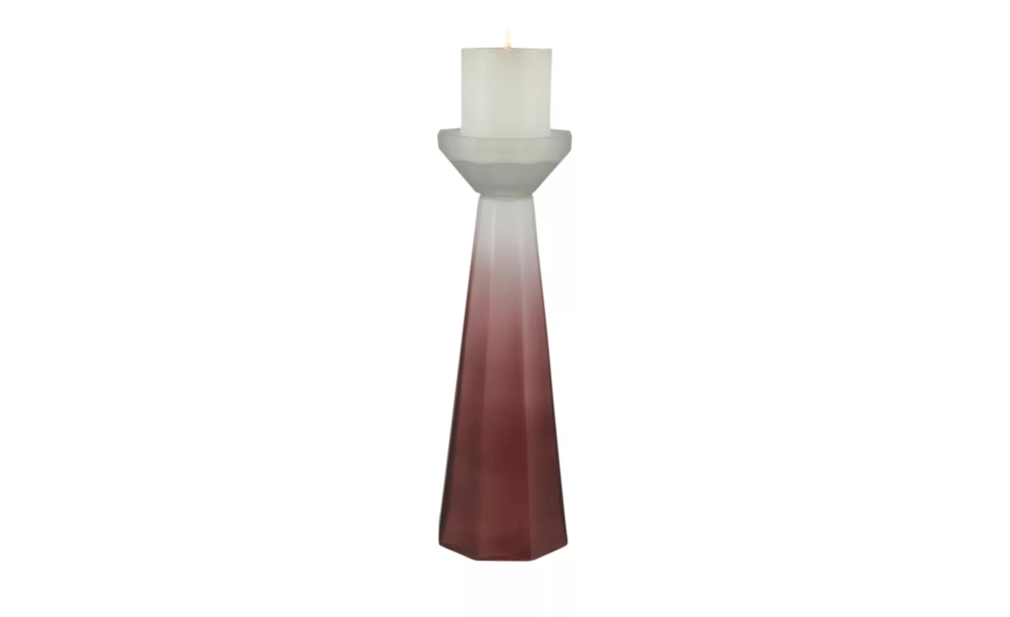 Kerzenständer ¦ rot ¦ Glas  ¦ Maße (cm): H: 33  Ø: 11 Accessoires > Kerzen günstig online kaufen