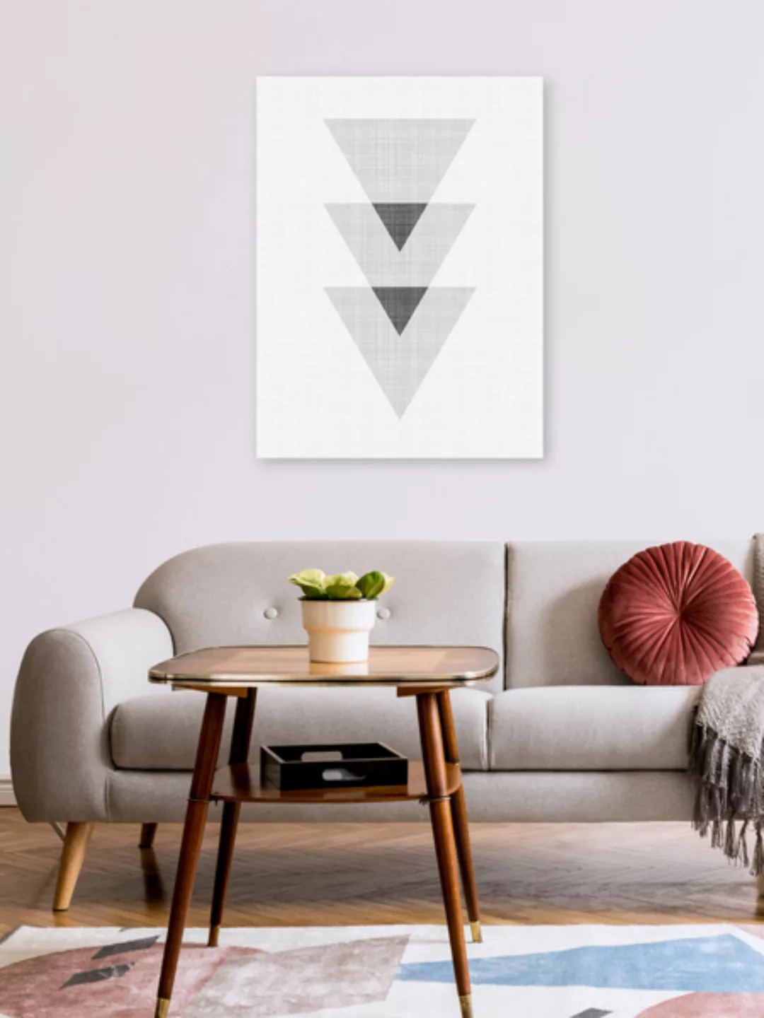 Poster / Leinwandbild - Triangles 1 günstig online kaufen