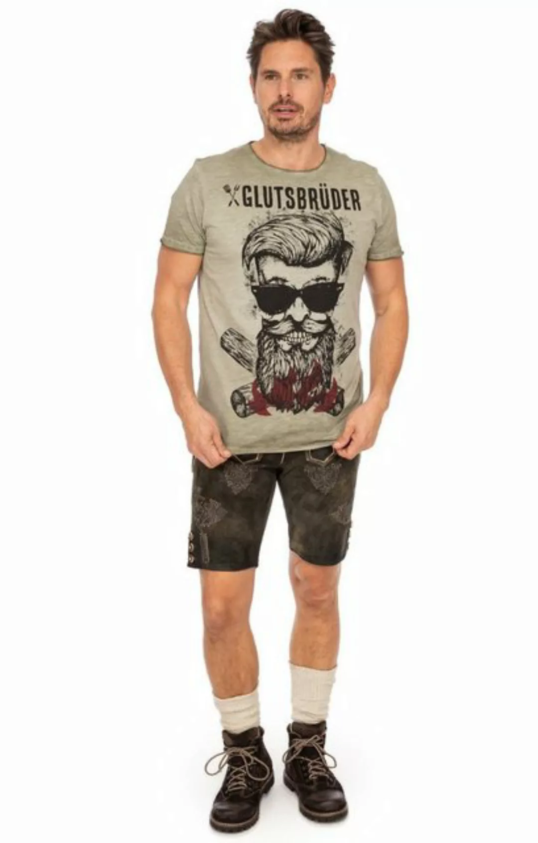 Hangowear T-Shirt T-Shirt GLUTSBRÜDER grau günstig online kaufen