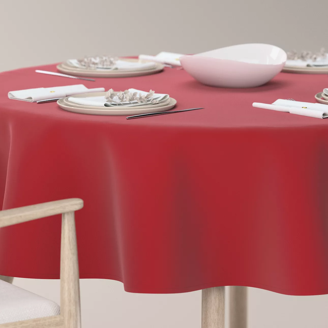 Runde Tischdecke, rot, Velvet (704-15) günstig online kaufen