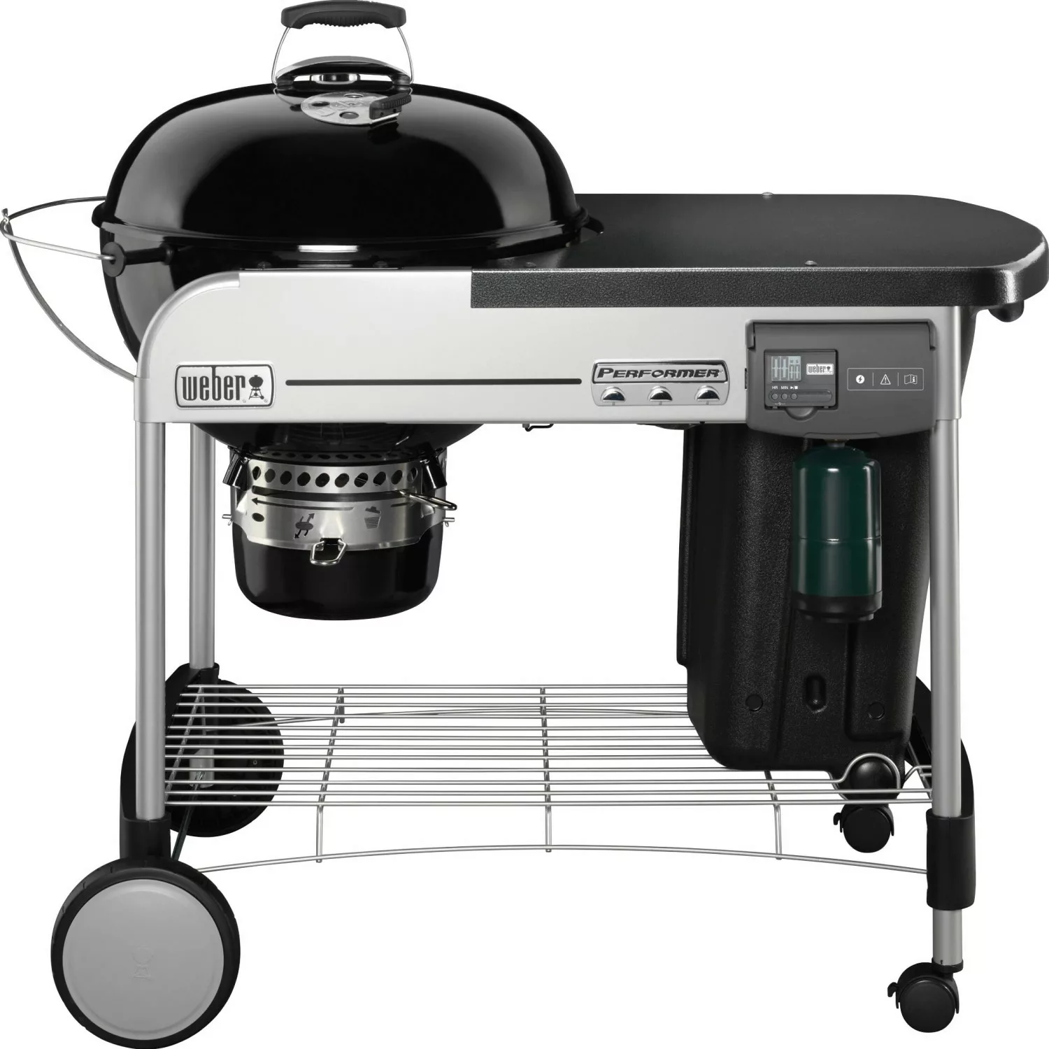 Weber Holzkohlegrill Performer Deluxe GBS Ø 57 cm Schwarz günstig online kaufen