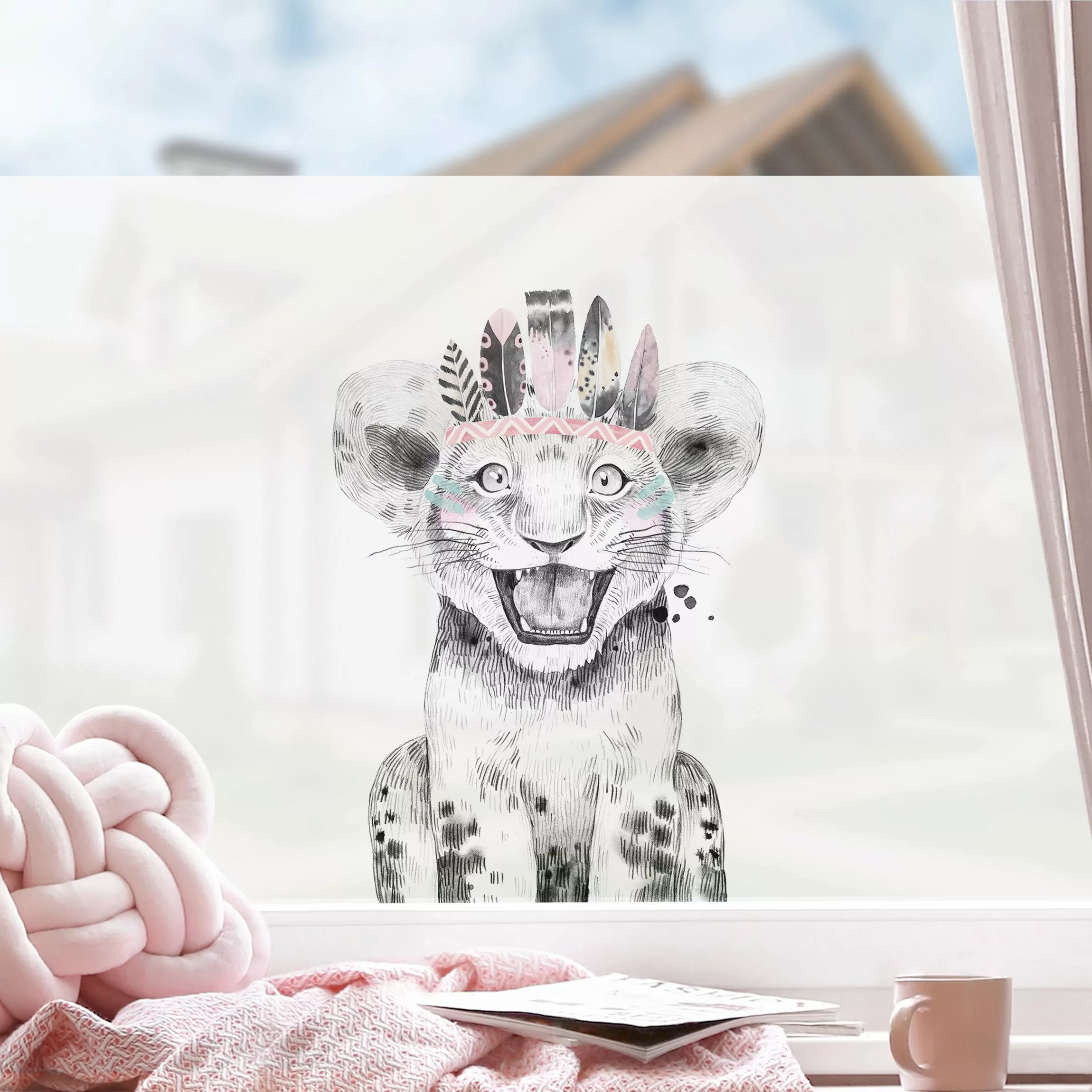 Fensterfolie Tier Party - Tiger günstig online kaufen