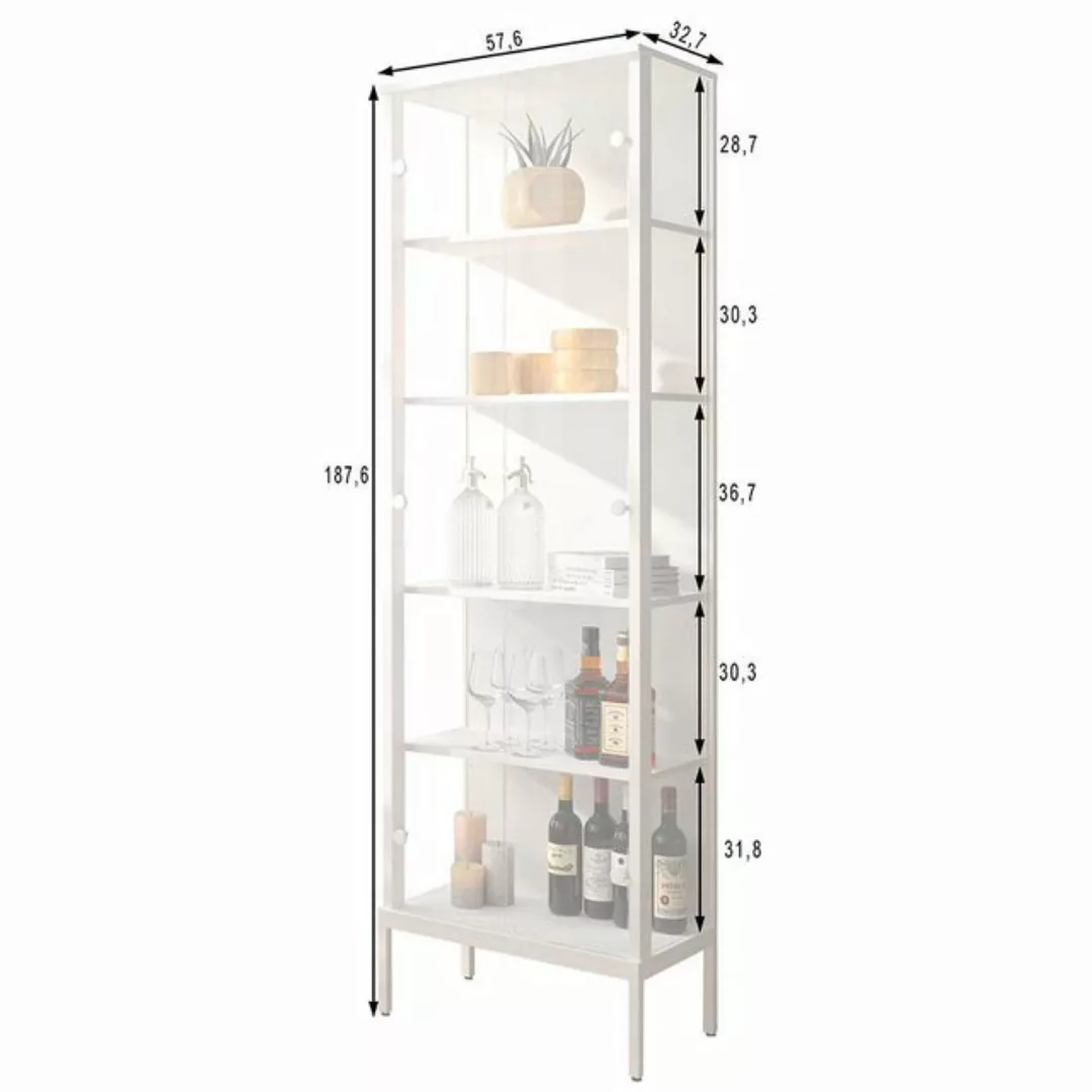 Pharao24 Vitrine Cusira mit LED Beleuchtung günstig online kaufen