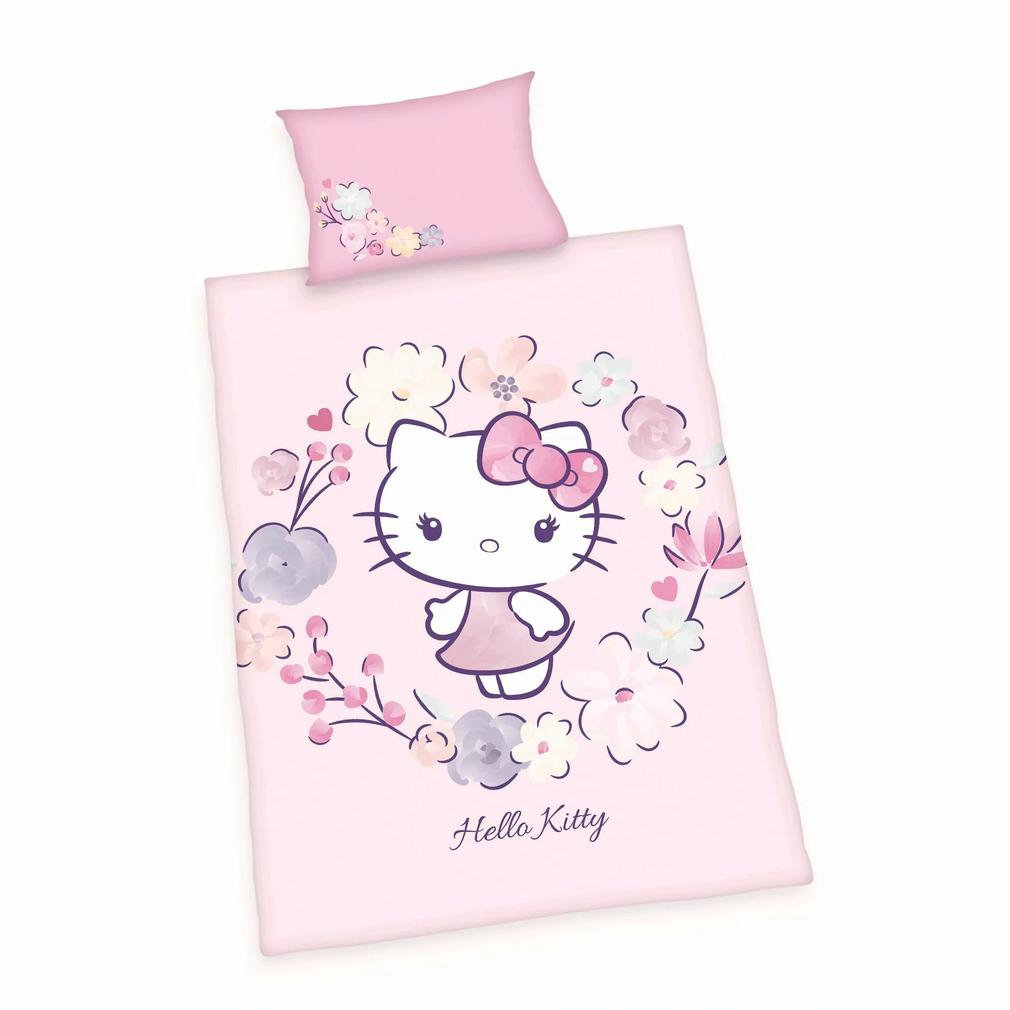 Herding Babybettwäsche 100x135cm Hello Kitty Rosa, günstig online kaufen