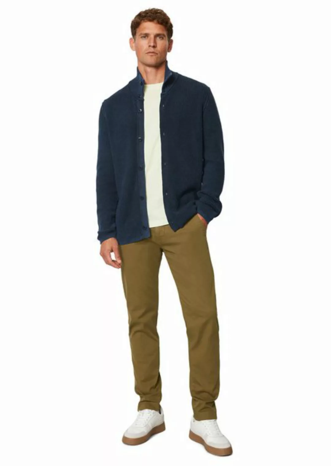 Marc O'Polo Cardigan aus Bio-Baumwolle mit Struktur günstig online kaufen