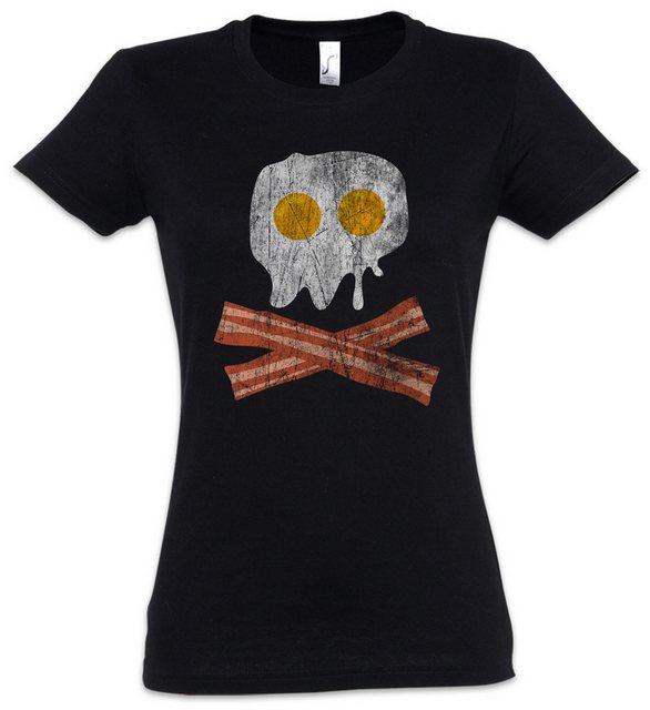 Urban Backwoods Print-Shirt Bacon & Egg Skull Damen T-Shirt Spiegelei Bones günstig online kaufen