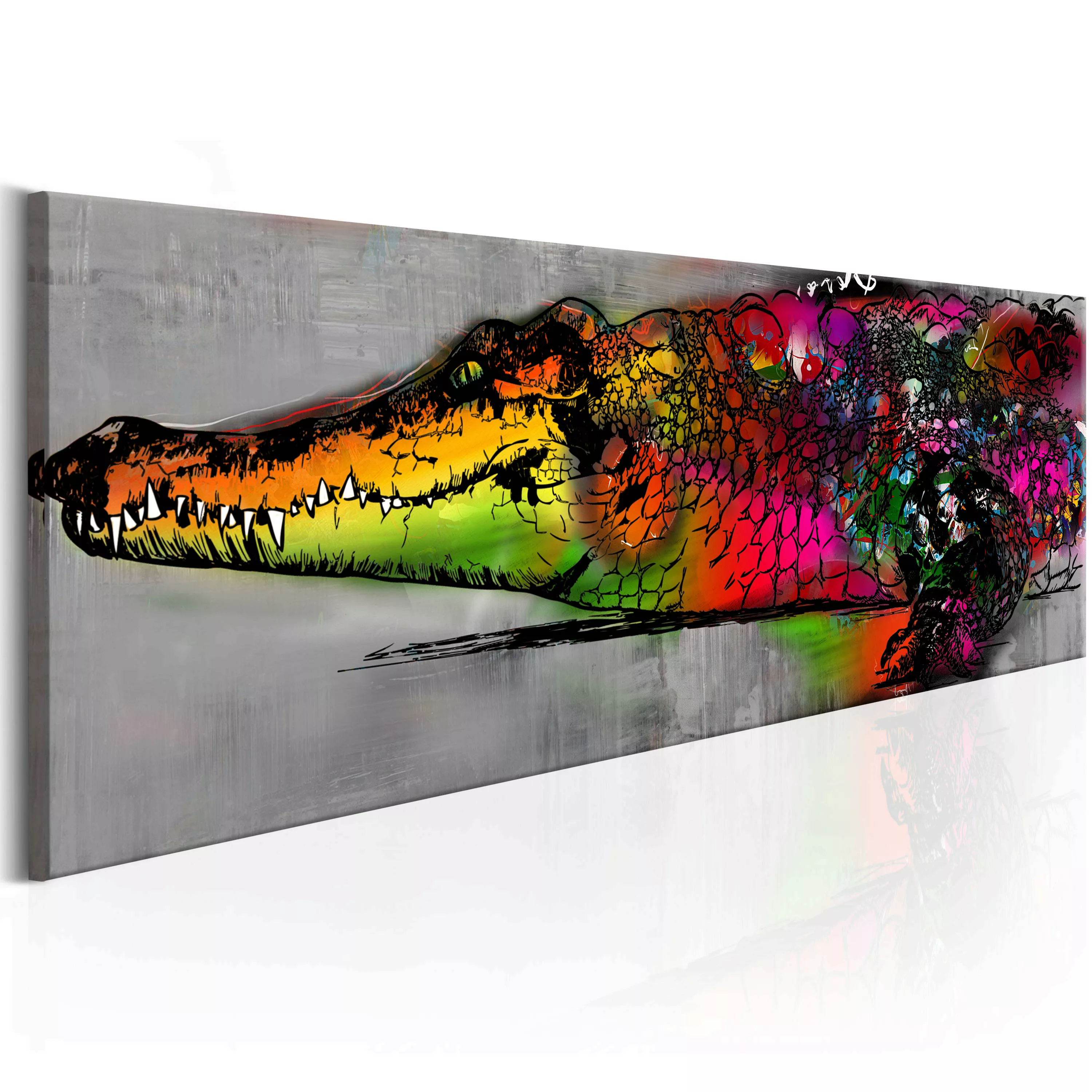 Wandbild - Colourful Alligator günstig online kaufen