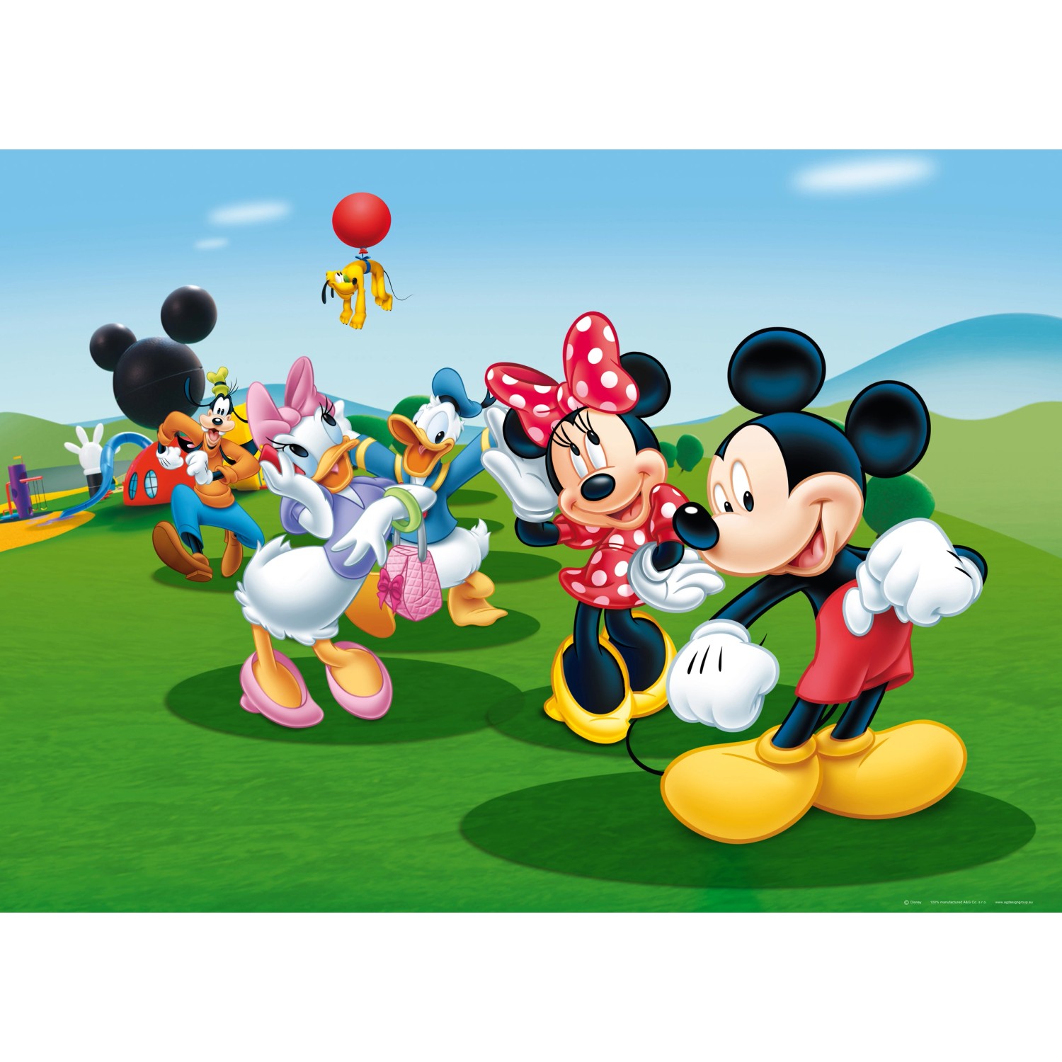 Disney Poster Micky Maus Grün Blau und Rot 160 x 110 cm 600651 günstig online kaufen