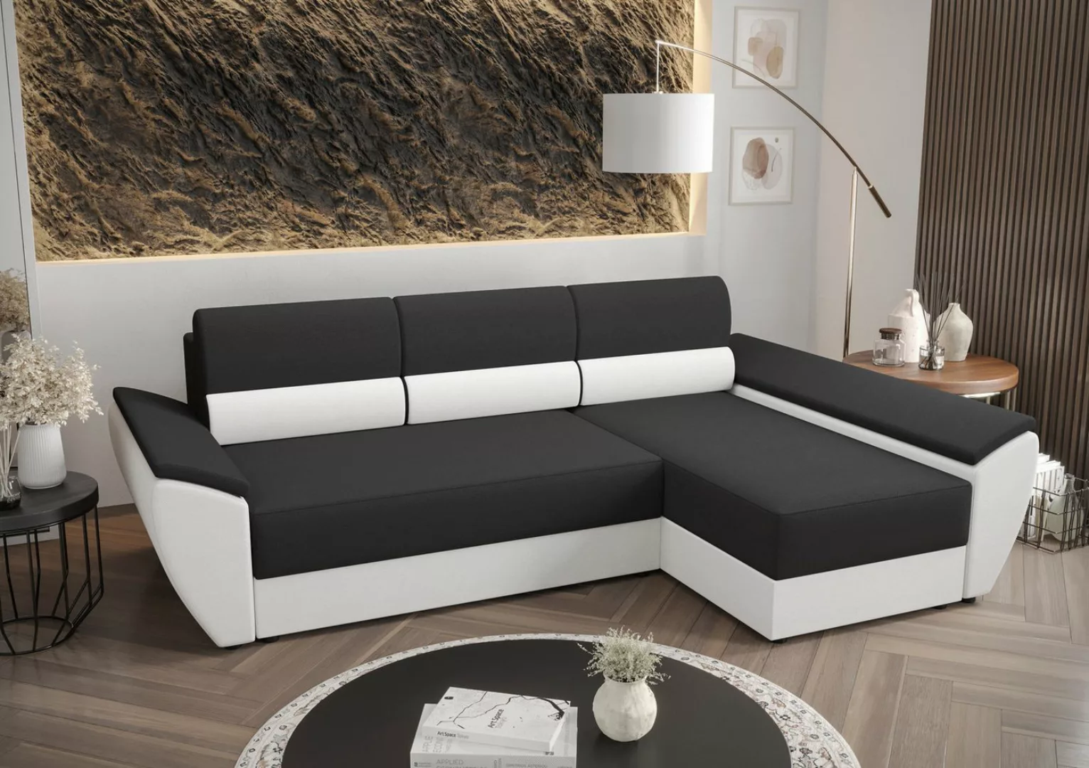 ALTDECOR Ecksofa REB-L3, Couch mit Schlaffunktion, Stauraum Wohnlandschaft günstig online kaufen