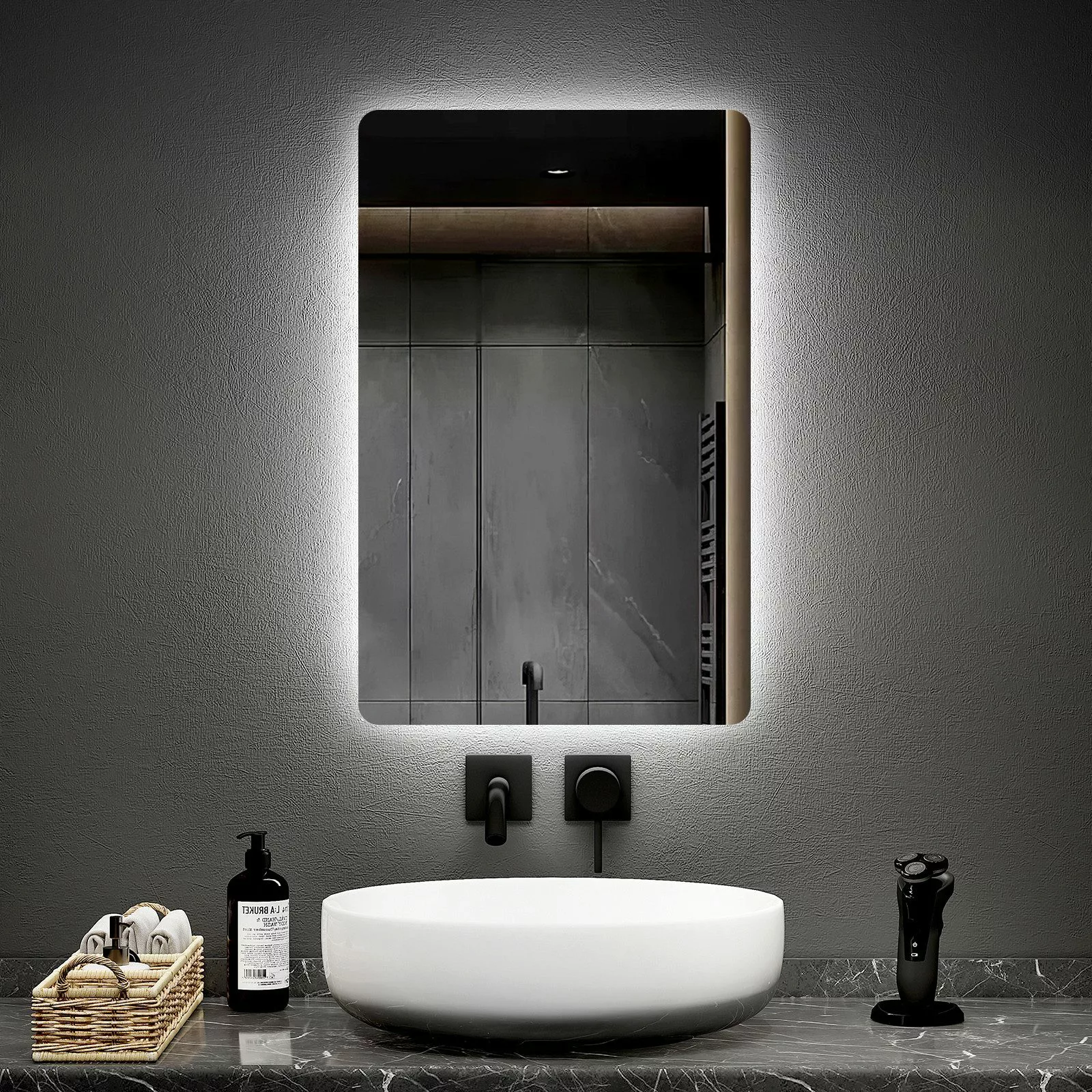 EMKE LED-Lichtspiegel Wandspiegel mit Beleuchtung LED günstig online kaufen