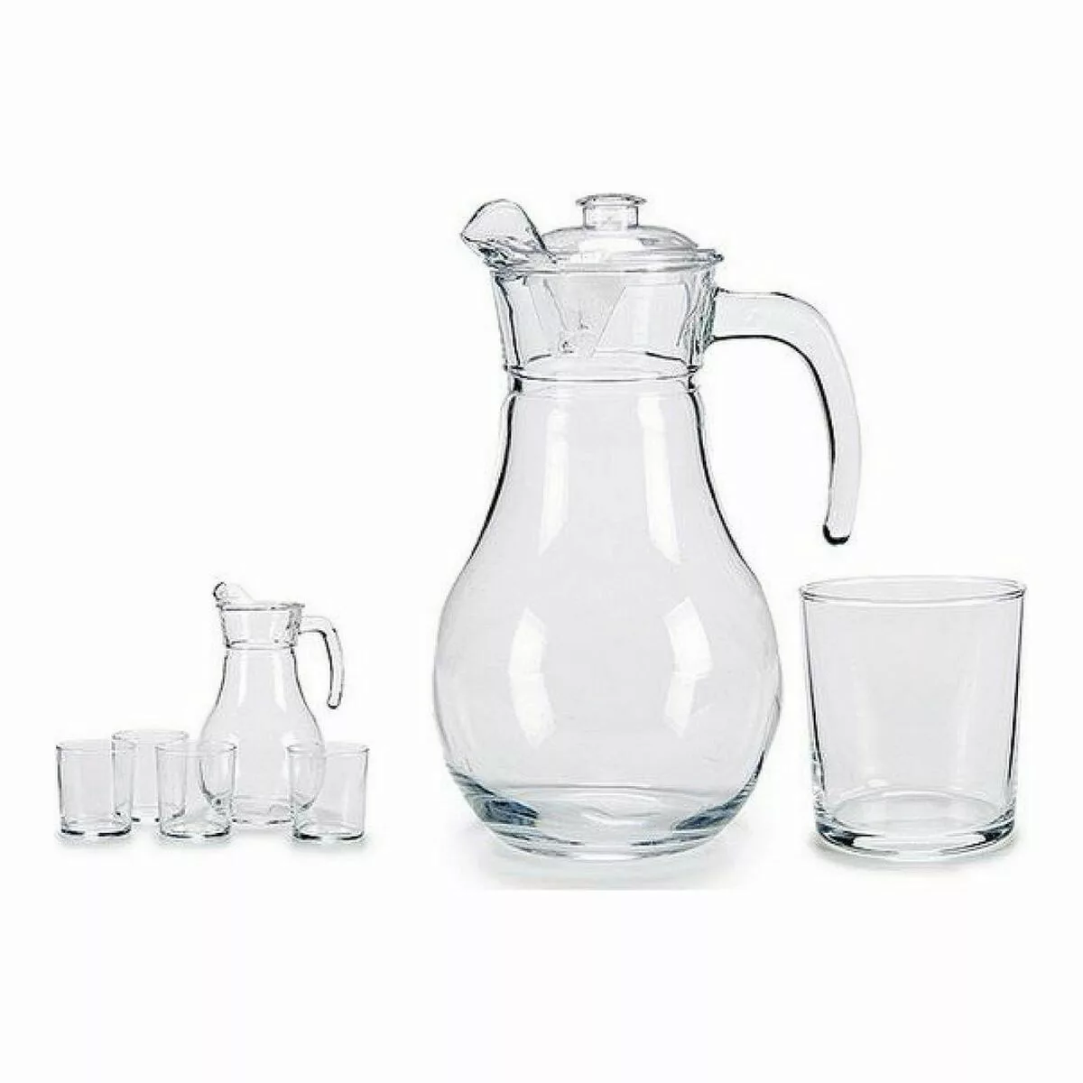 Gläserset Vivalto Kanne 5 Pcs Durchsichtig Glas Kristall 4 X (40 Cl) / 1 X günstig online kaufen