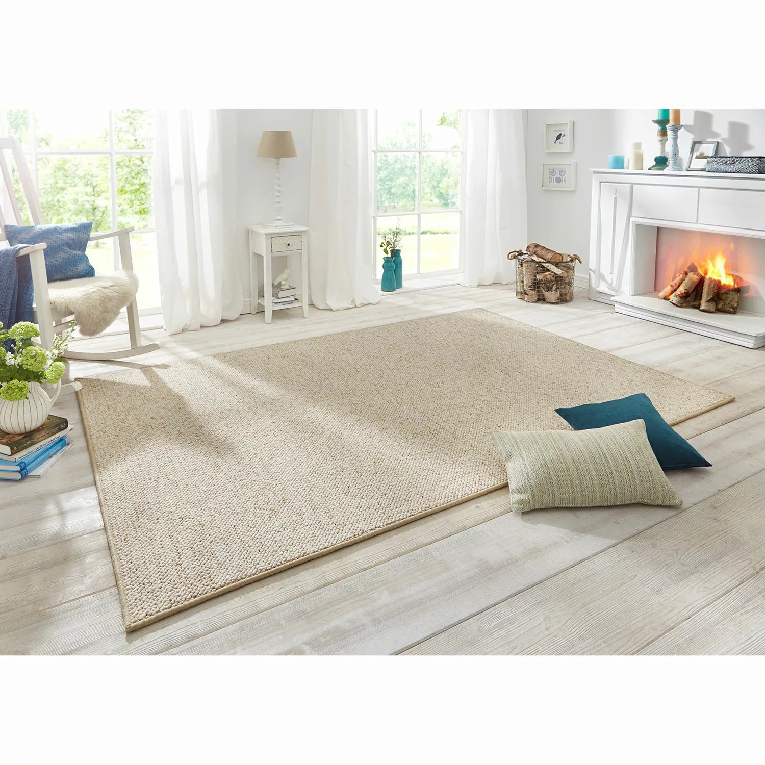 home24 BT Carpet Kurzflorteppich Wolly I Beige Rechteckig 160x240 cm (BxT) günstig online kaufen