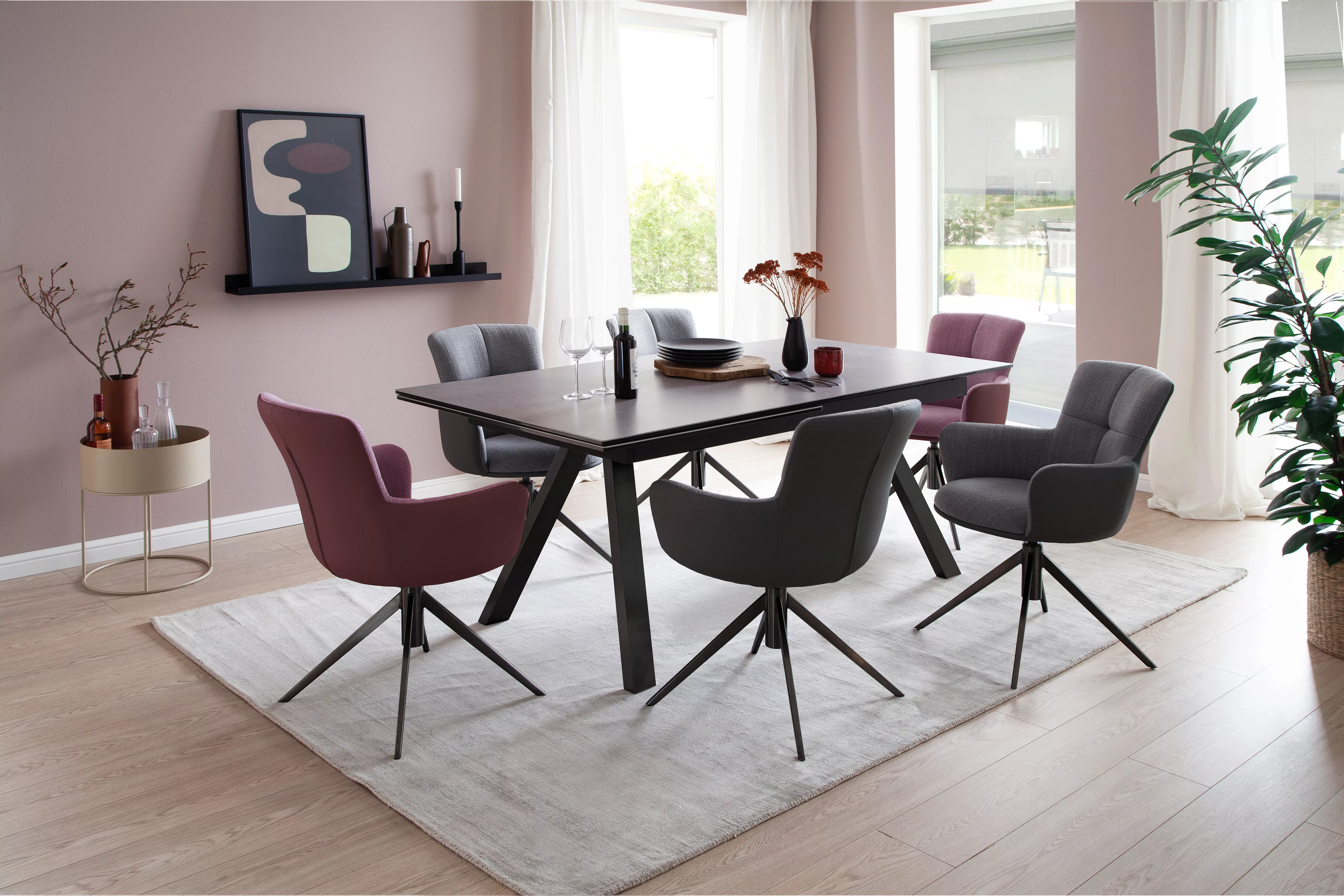 MCA furniture Esszimmerstuhl "Mecana", (Set), 2 St., 2er Set Materialmix, S günstig online kaufen