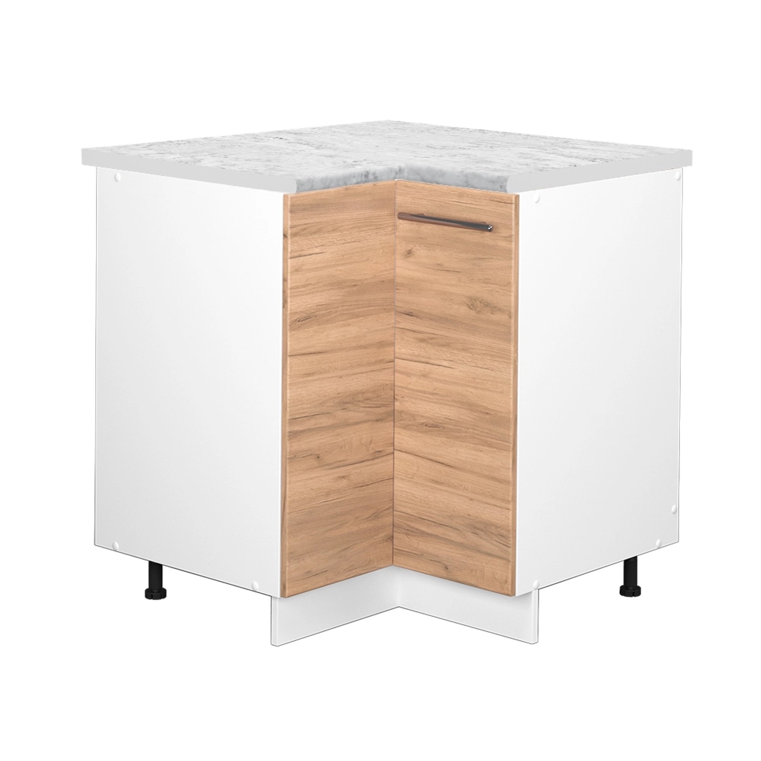 Vicco Eckunterschrank Fame-Line, Goldkraft Eiche/Weiß, 80.5 günstig online kaufen