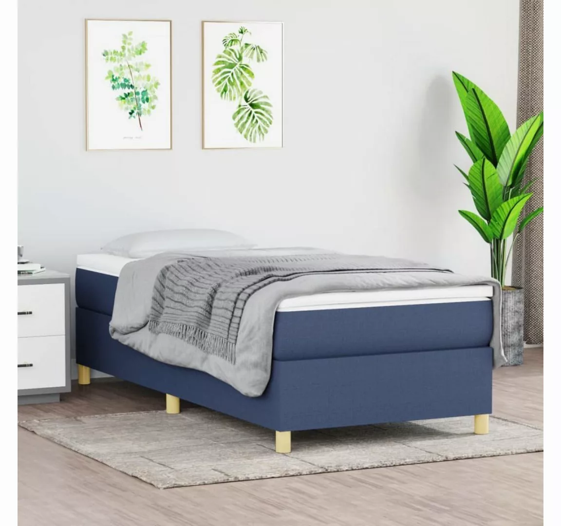 furnicato Bett Bettgestell Blau 80x200 cm Stoff günstig online kaufen