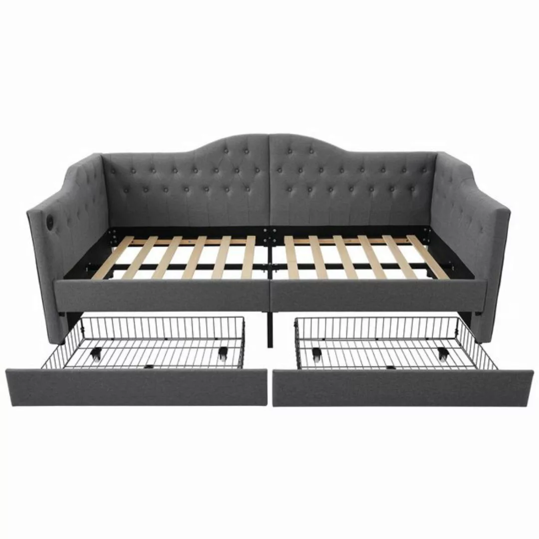 MODFU Daybett Tagesbett Schlafsofa (90x190cm), mit USB Type C Ladefunktion günstig online kaufen